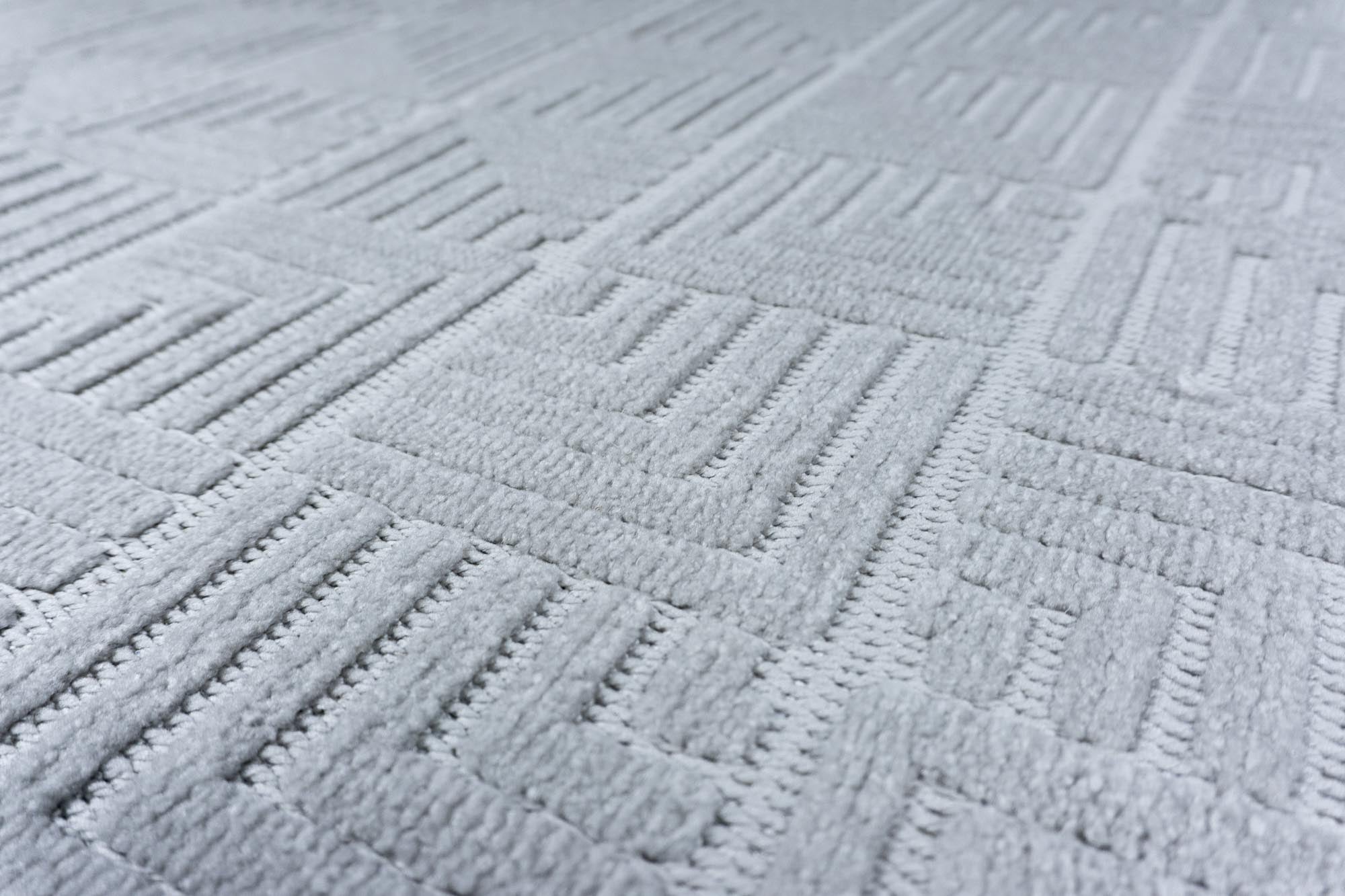 Zena 721 Gri Yumuşak Tuşeli Kaymaz Tabanlı Bohem Şönil Halı