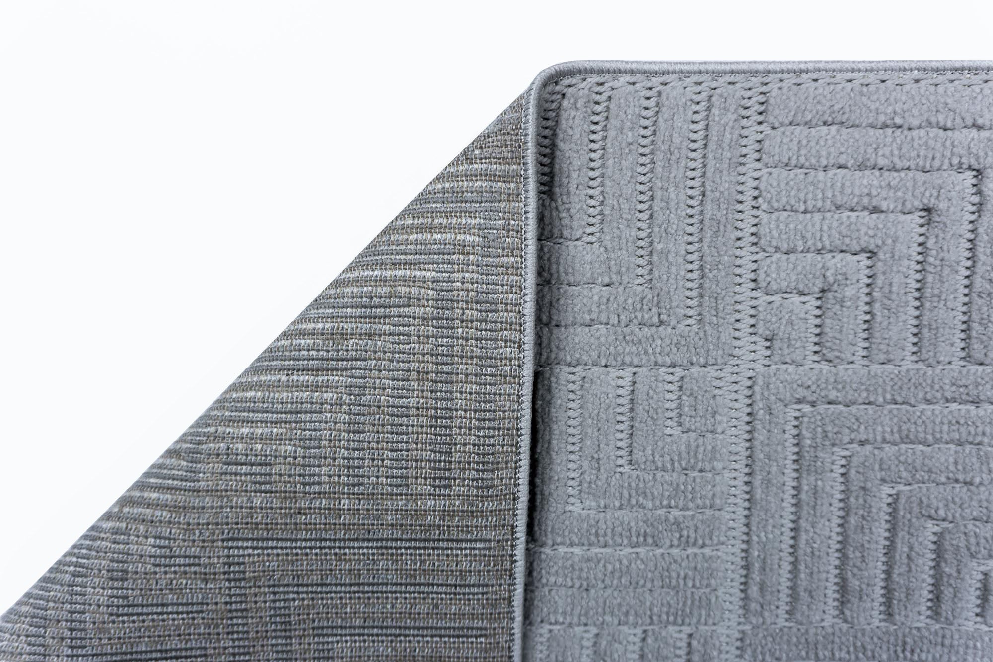 Zena 721 Gri Yumuşak Tuşeli Kaymaz Tabanlı Bohem Şönil Halı