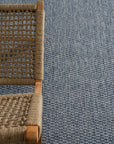 Giza 727 Mavi Hasır Dokulu Modern Sisal Halı