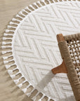Aspen 155 Krem Yuvarlak Modern Yumuşak Mimimalist Halı