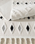 Aspen 153 Krem Siyah Modern Yumuşak Mimimalist Halı