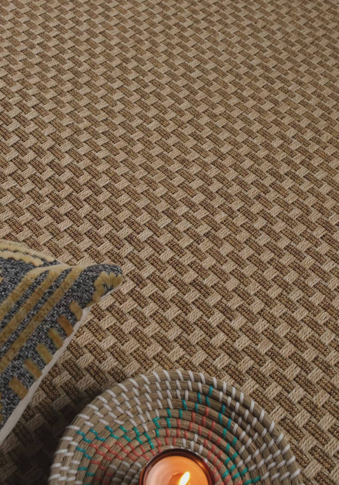 Giza 723 Kahve Hasır Dokulu Modern Sisal Kesme Halı