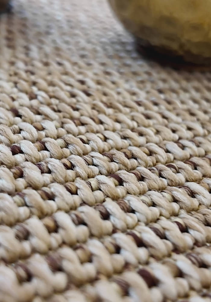 Santorini 114 Bej Hasır Görünümlü Sisal Kesme Halı