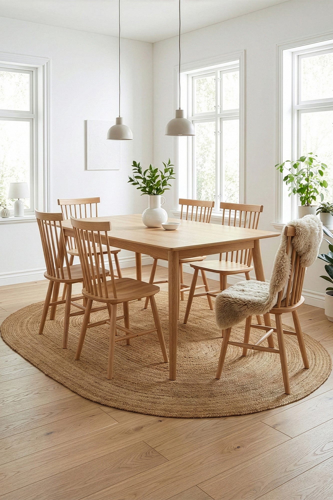 Svara 017 Natural Jüt El Dokuması Doğal Halı