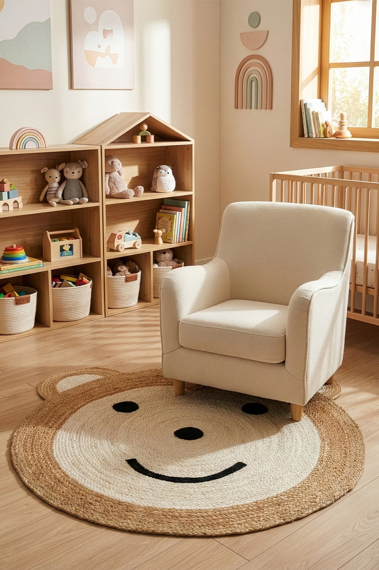 Svara 021 Natural Jüt El Dokuması Doğal Halı