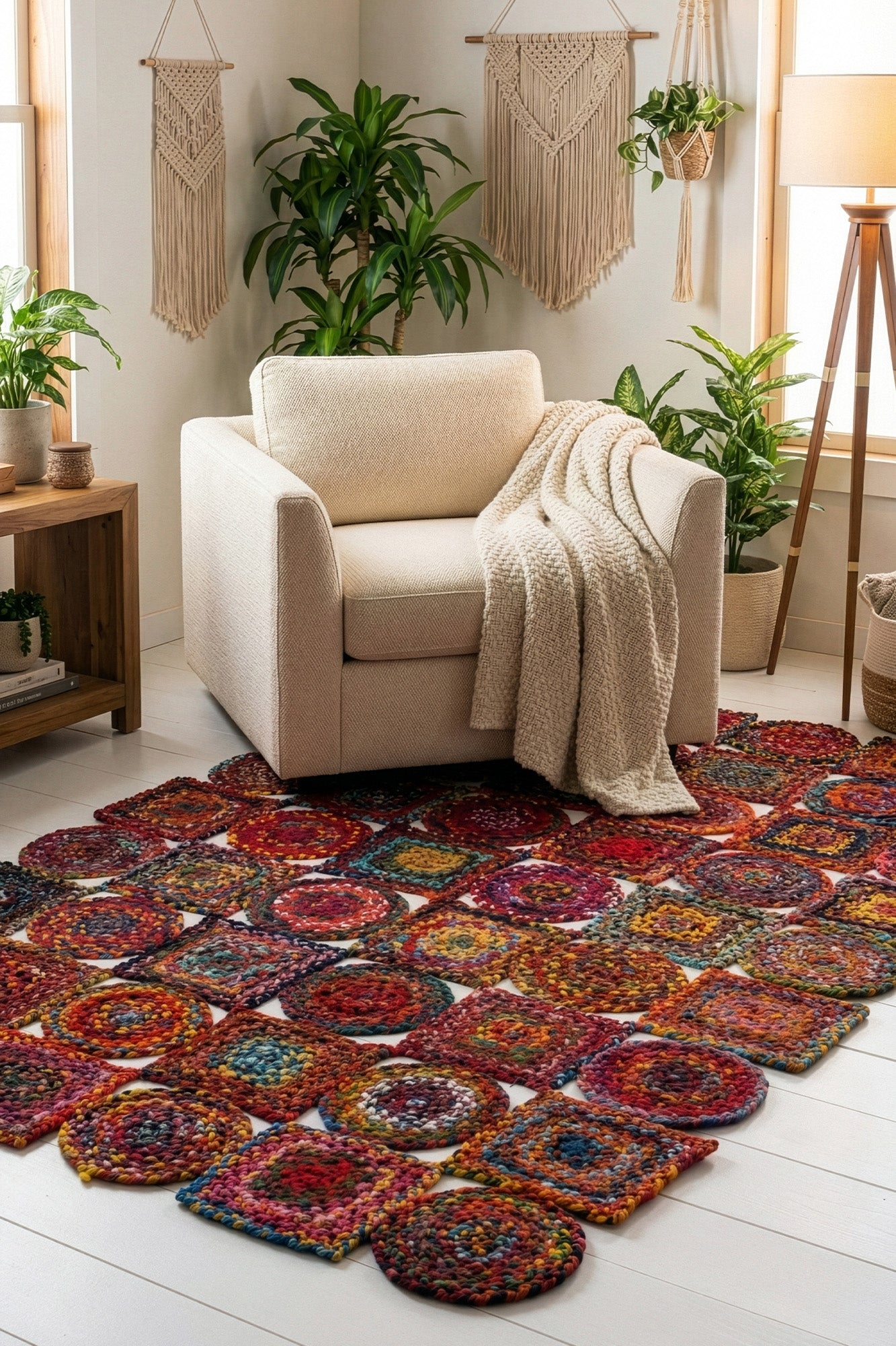 Svara 006 Multi Jüt El Dokuması Doğal Halı