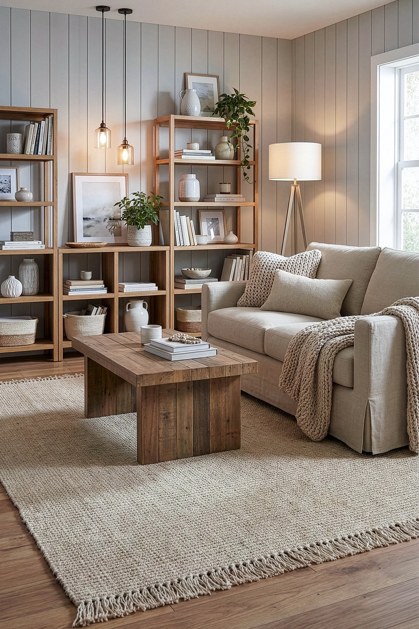 Svara 015 Krem Jüt El Dokuması Doğal Halı