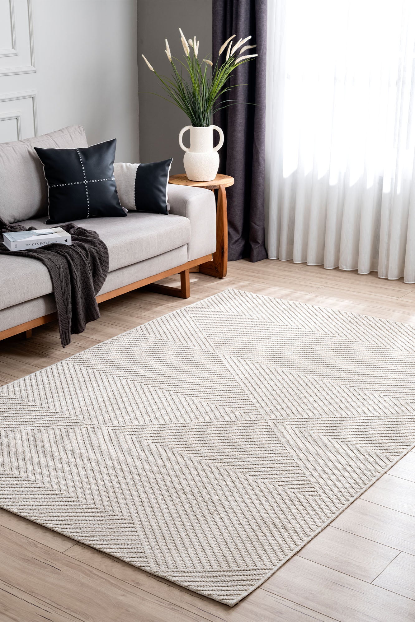 Berlin 257 Krem Yumuşak Salon Halısı