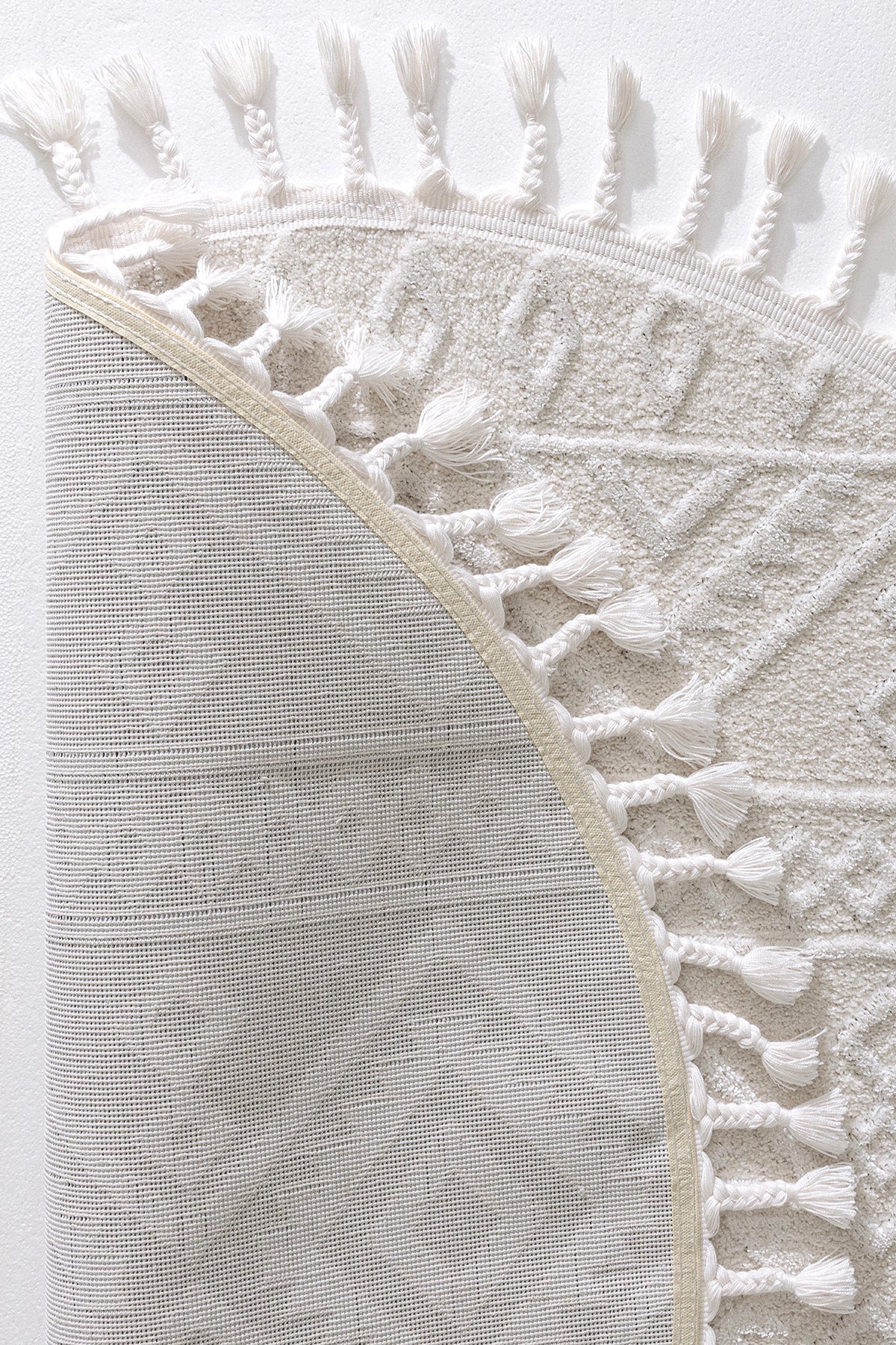 Aspen 153 Krem Yuvarlak Modern Yumuşak Minimalist Halı