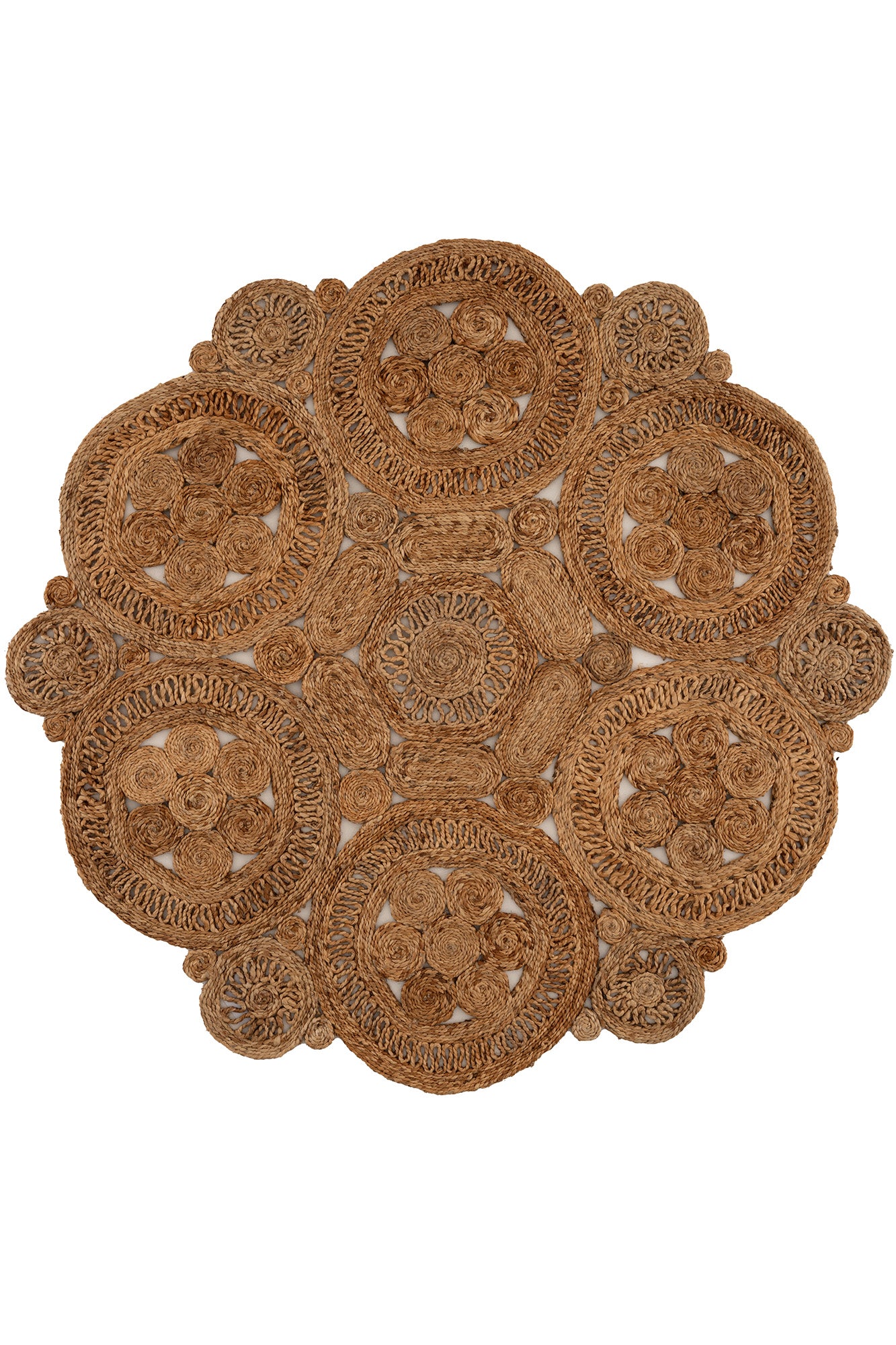 Svara 003 Natural Jüt El Dokuması Doğal Halı