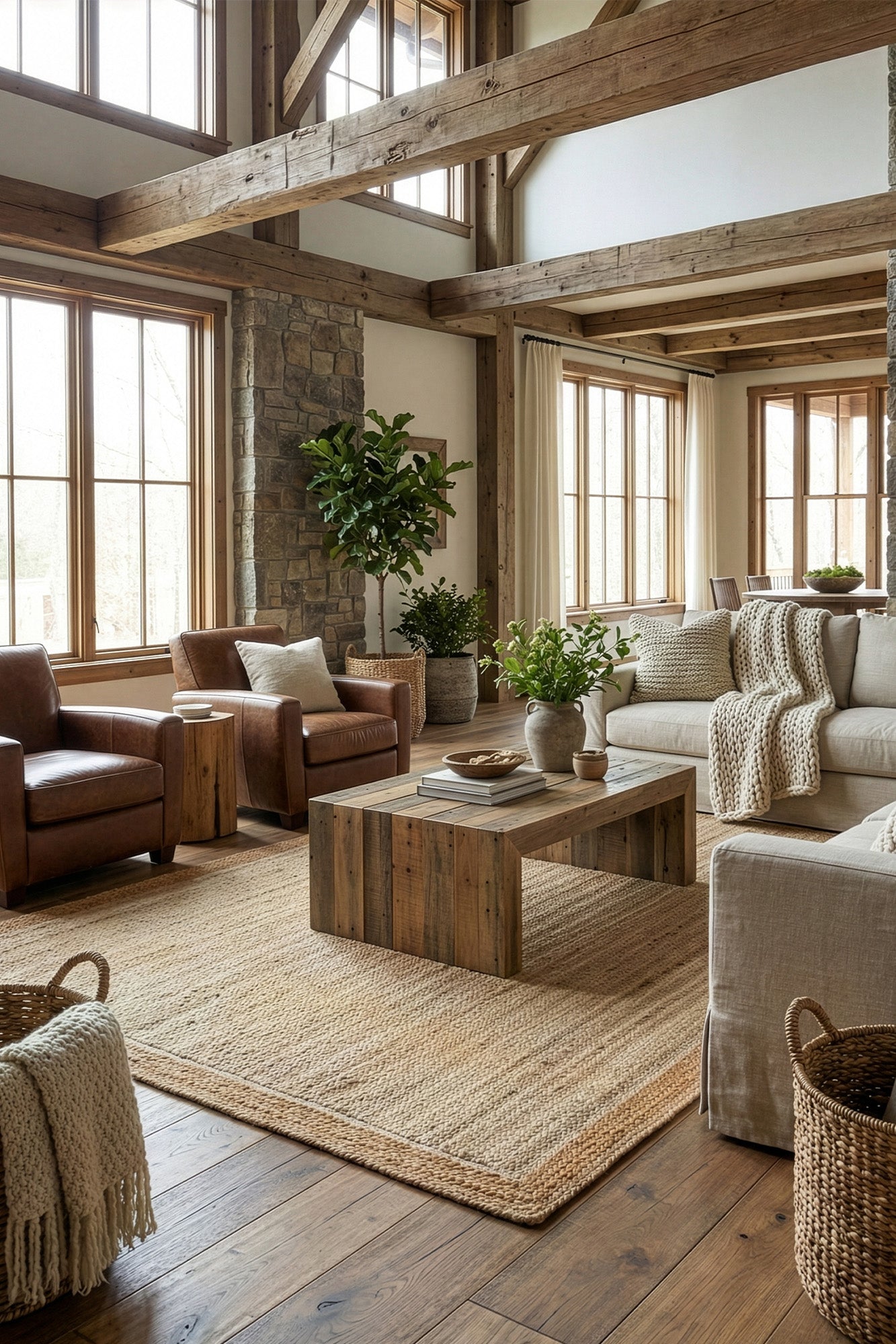 Svara 013 Gri Natural Jüt El Dokuması Doğal Halı