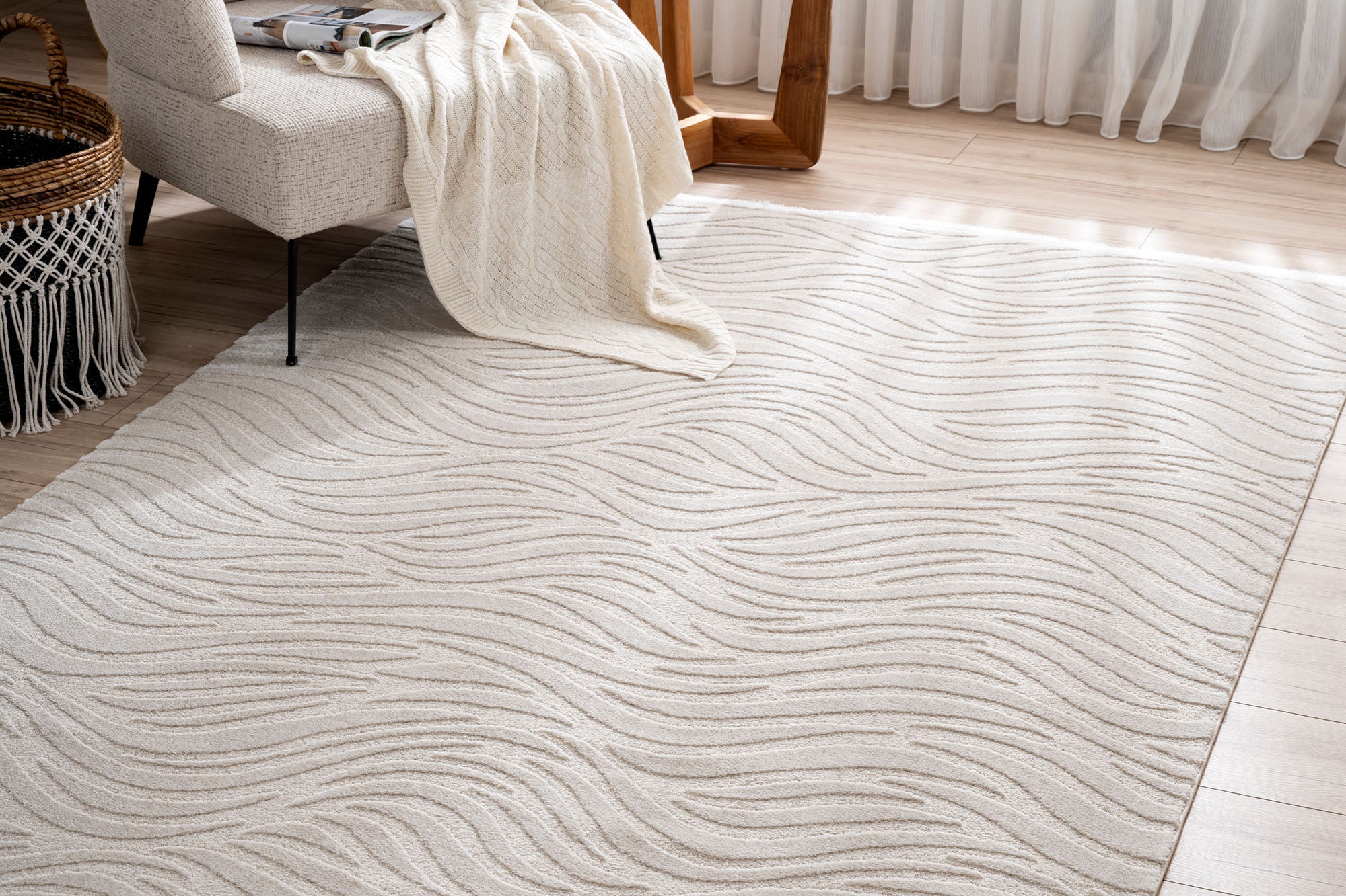 Aspen 167 Bej Modern Yumuşak Kesme Halı