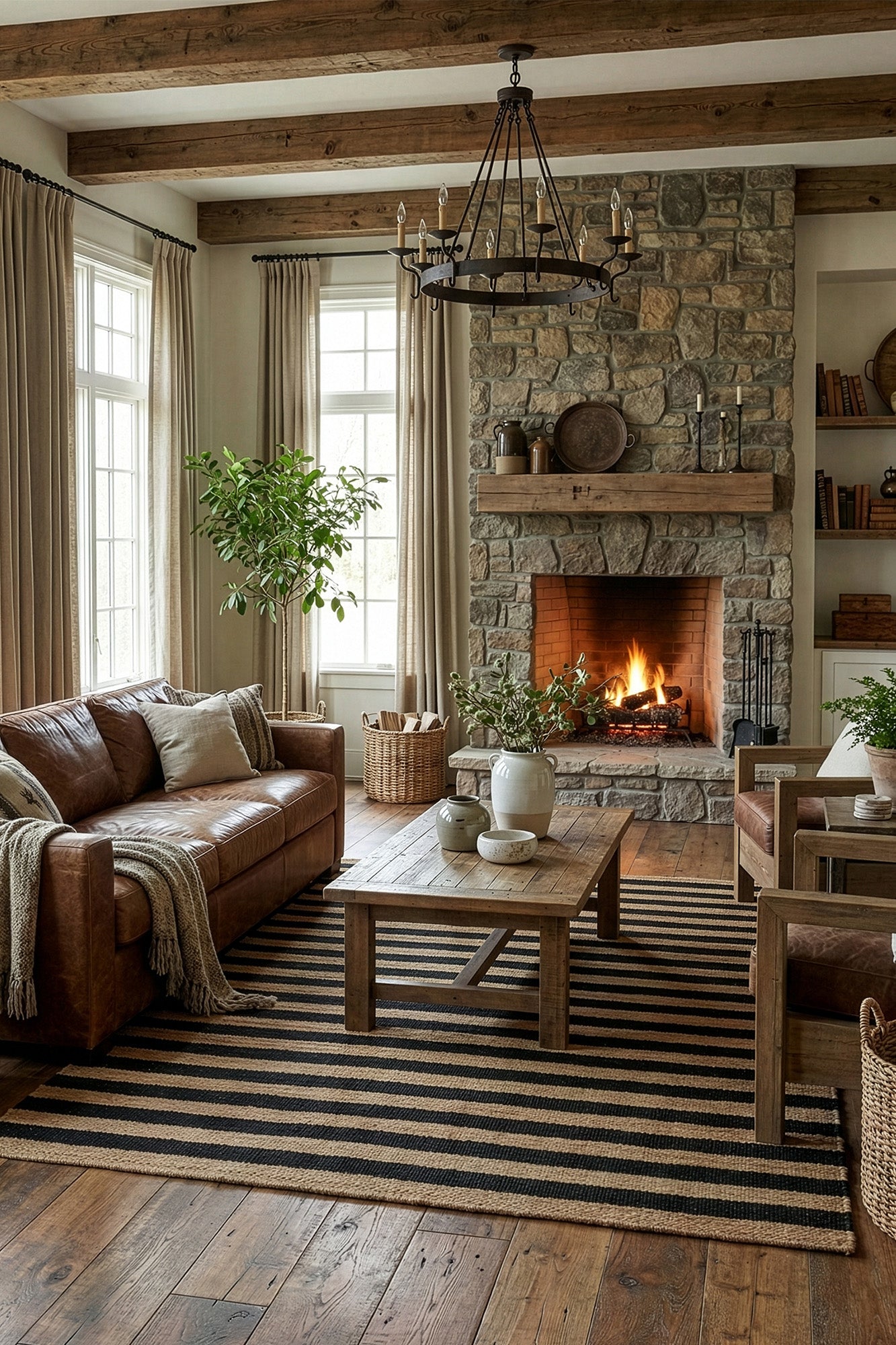 Svara 014 Siyah Natural Jüt El Dokuması Doğal Halı