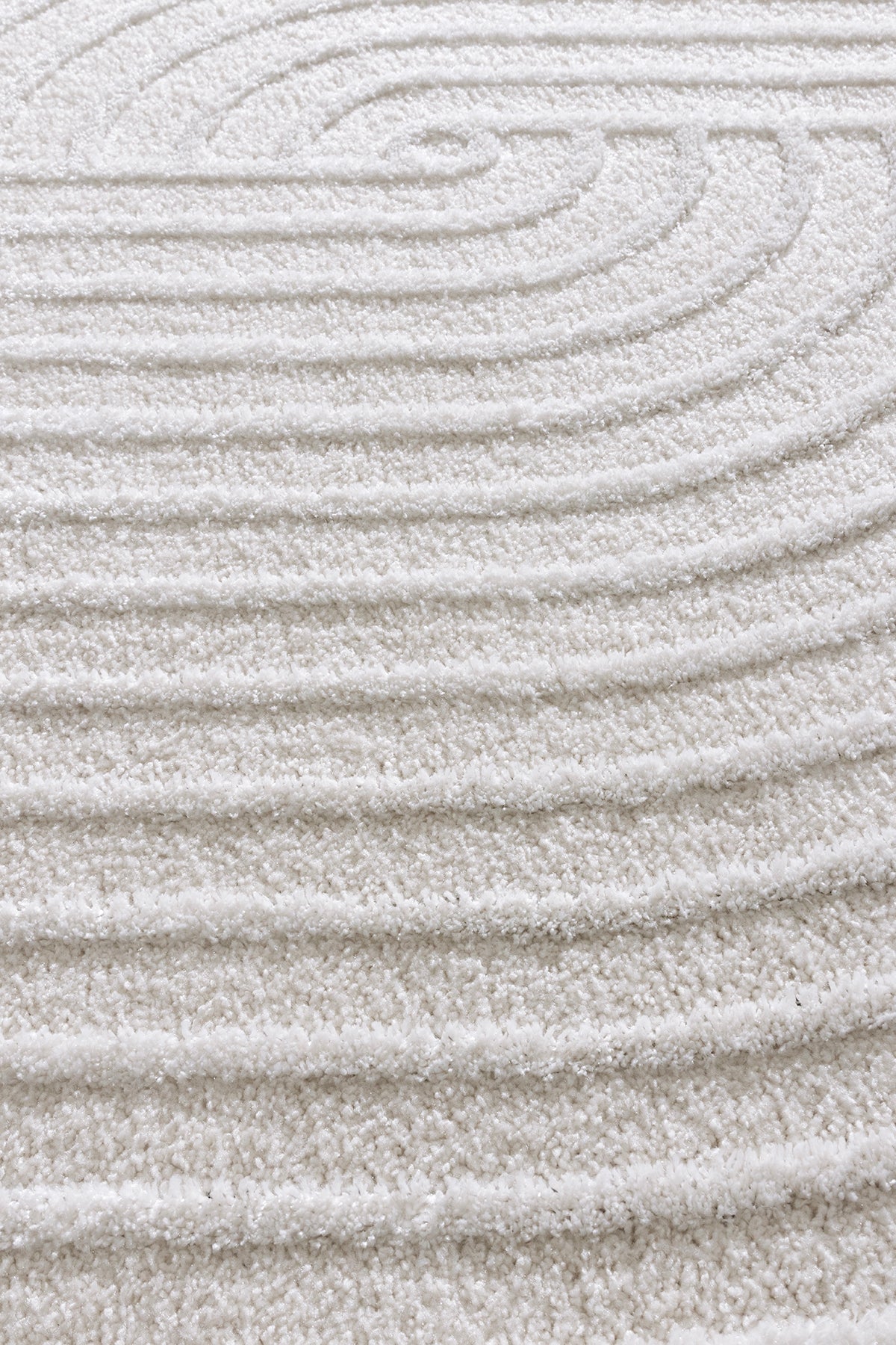 Aspen 154 Krem Yuvarlak Modern Yumuşak Minimalist Halı