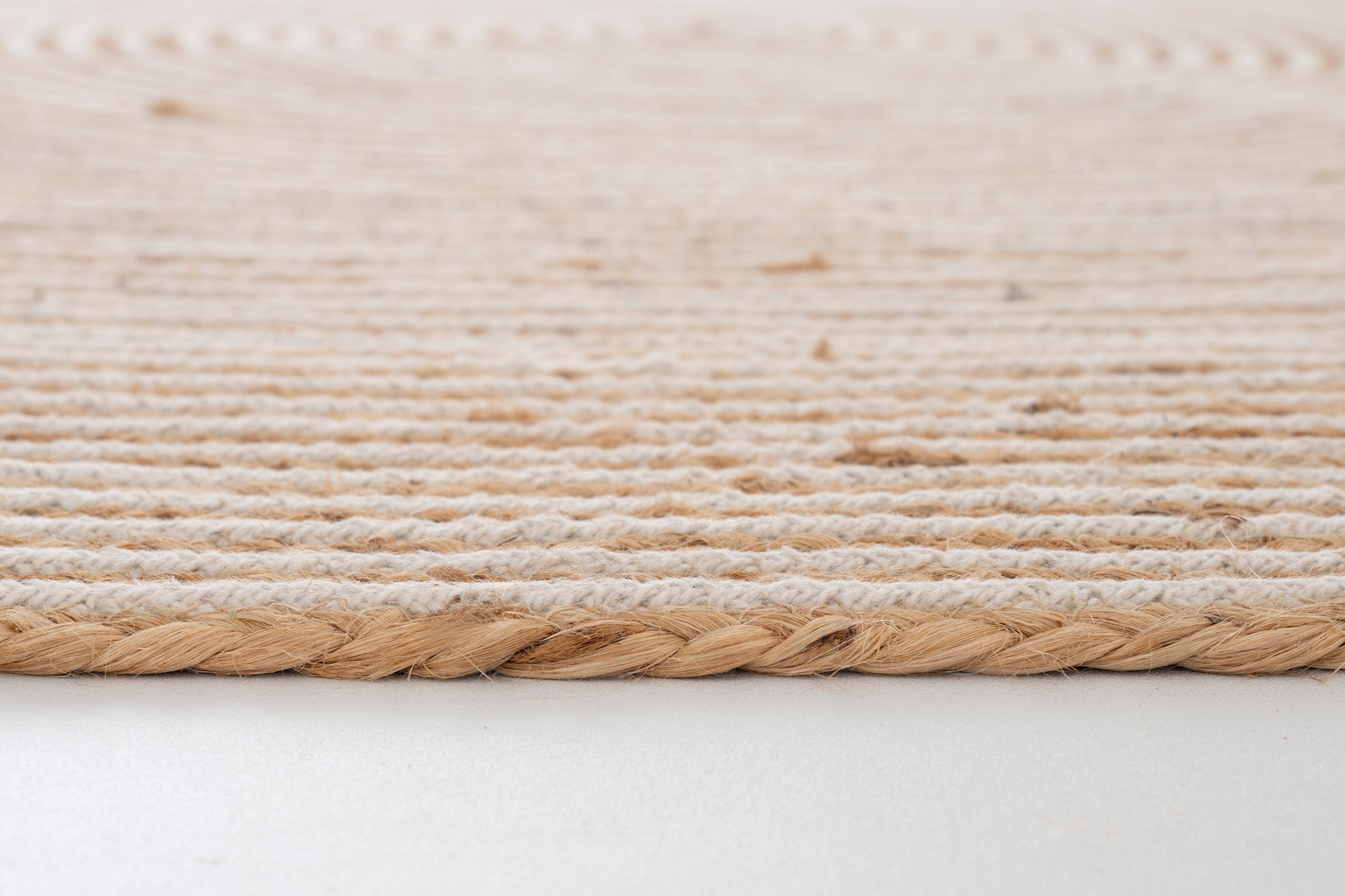 Svara 005 Krem Natural Jüt El Dokuması Doğal Halı