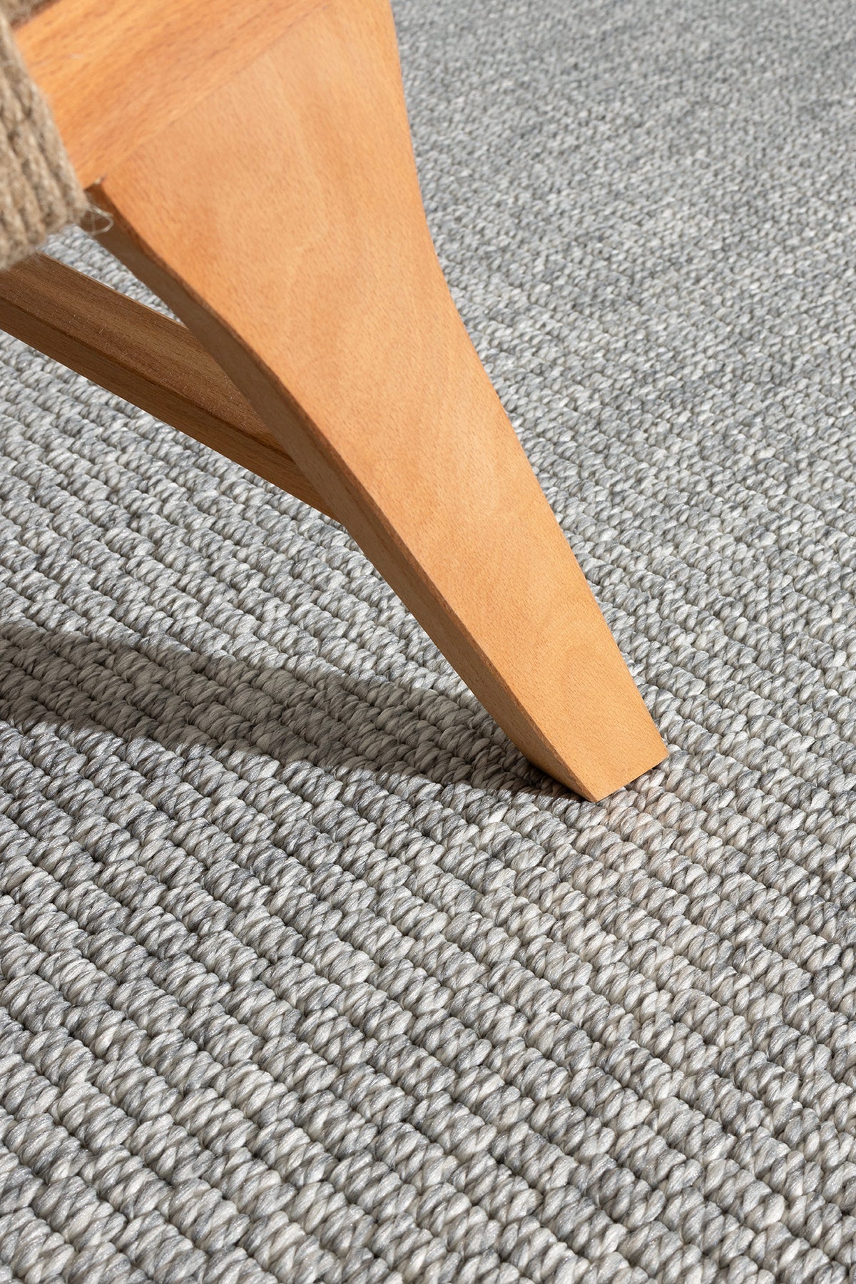 Giza 727 Gri Hasır Dokulu Modern Sisal Halı