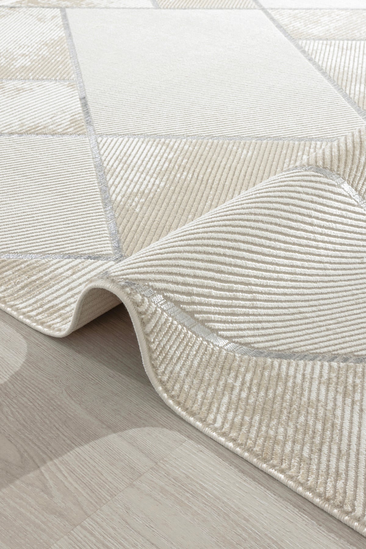 Aspen 158 Krem Gri Modern Yumuşak Minimalist Halı