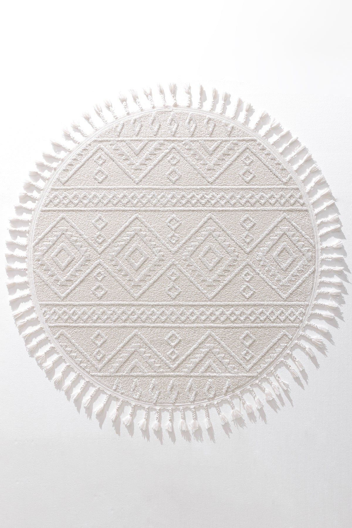 Aspen 153 Krem Yuvarlak Modern Yumuşak Minimalist Halı