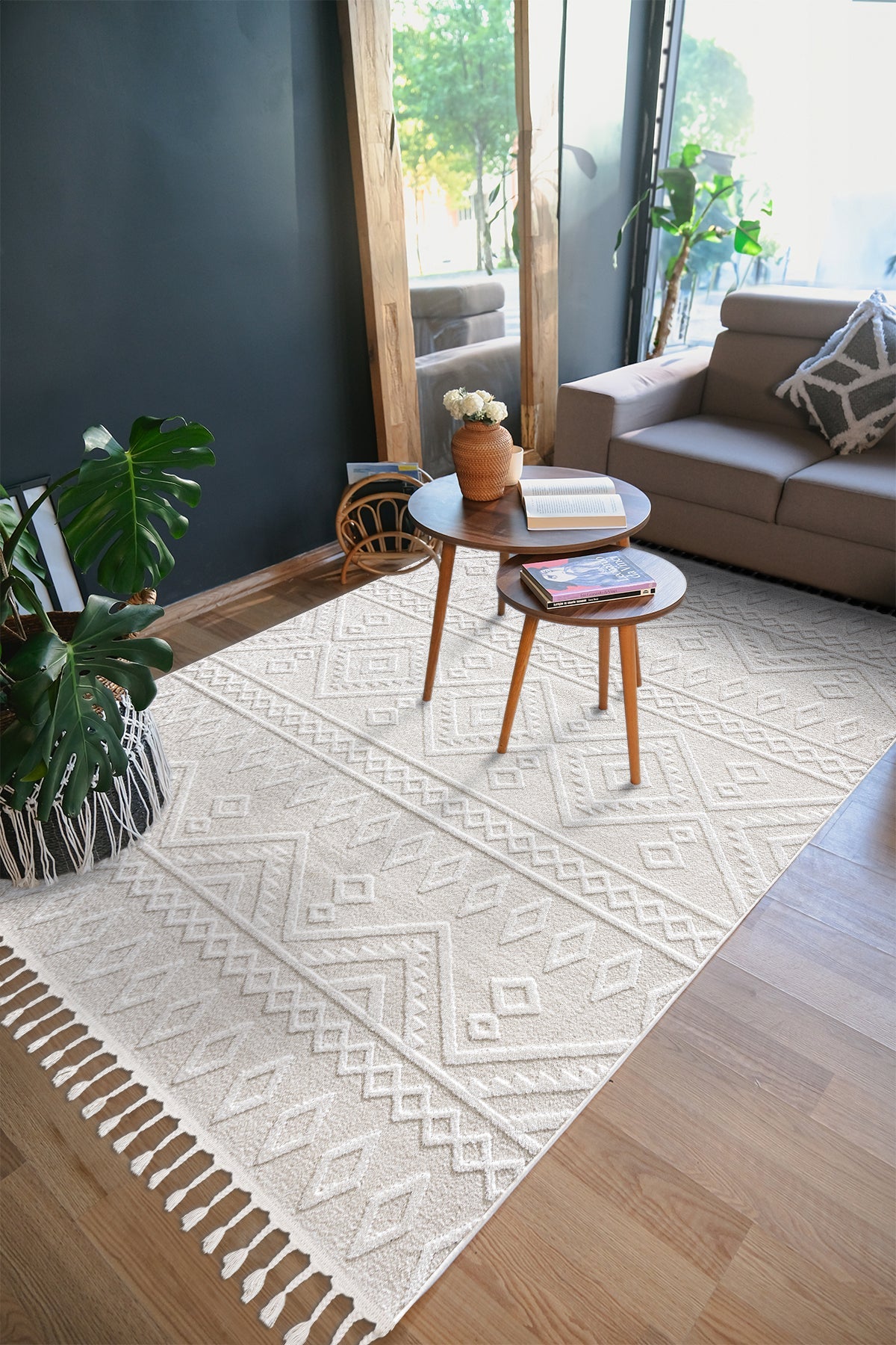 Aspen 153 Krem Modern Yumuşak Mimimalist Halı
