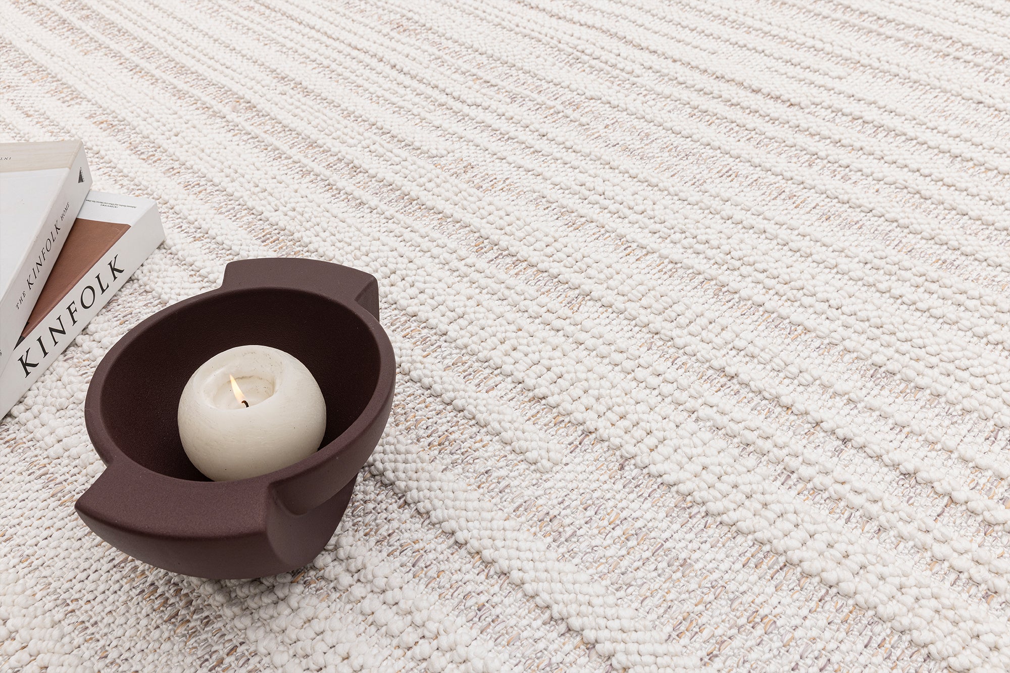 Berlin 255 Krem Mor Yumuşak Salon Halısı