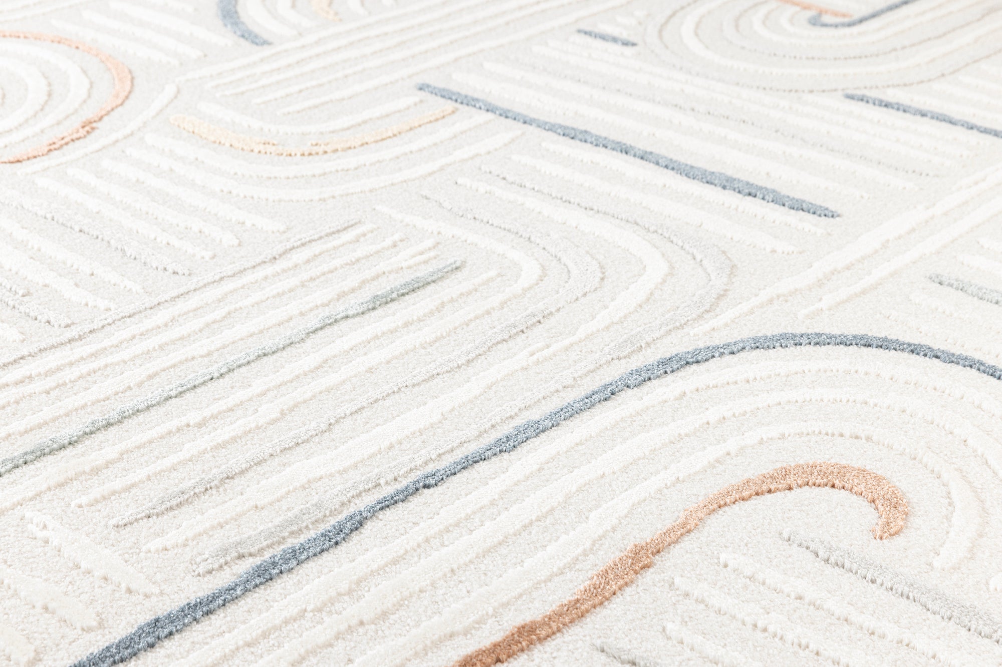 Maya 943 Renkli İskandinav Yumuşak Geometrik Kesme Halı