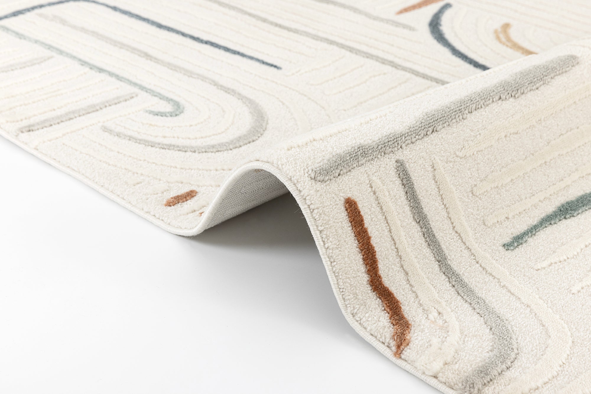 Maya 943 Renkli İskandinav Yumuşak Geometrik Kesme Halı