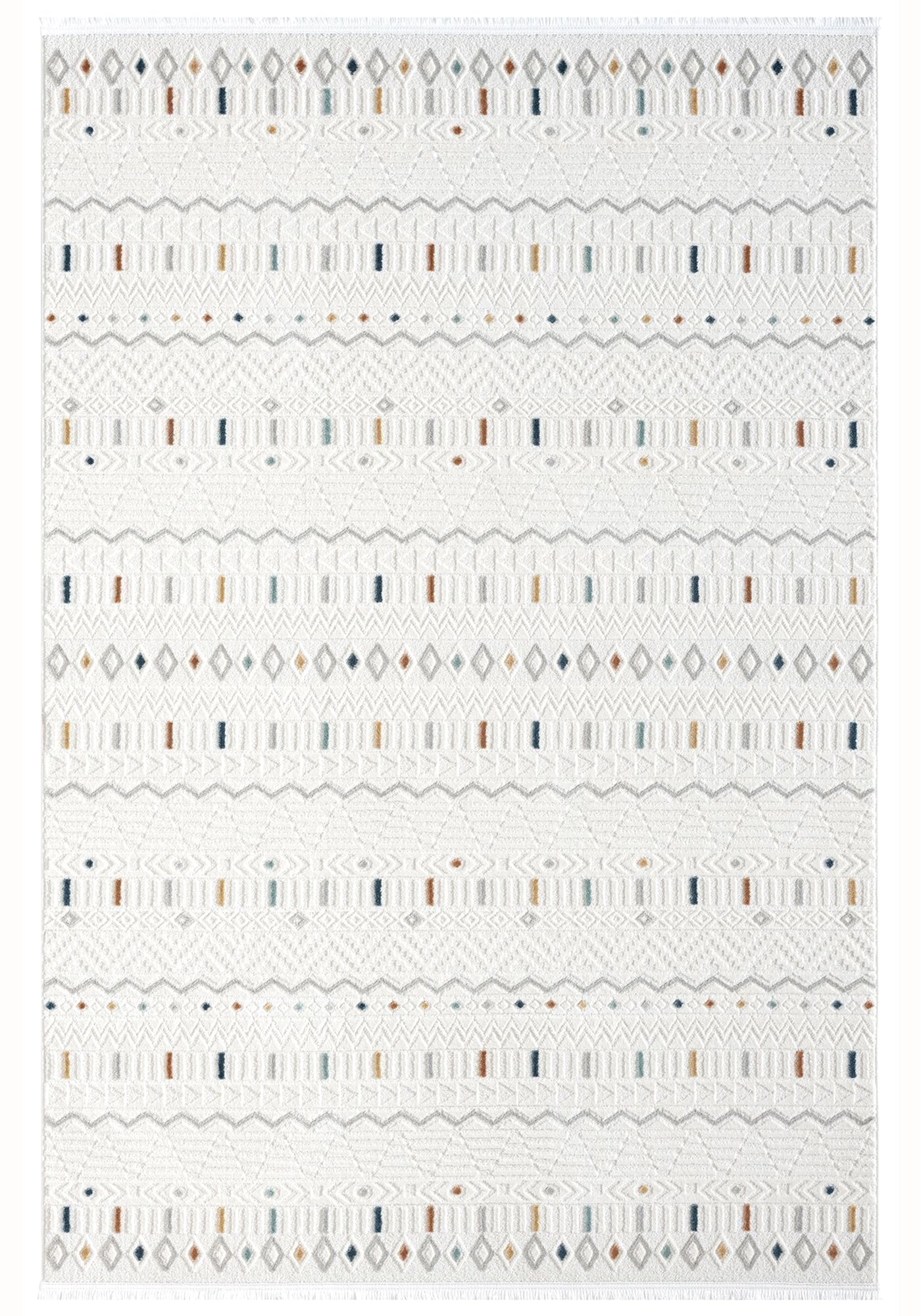 Maya 944 Renkli İskandinav Yumuşak Geometrik Kesme Halı