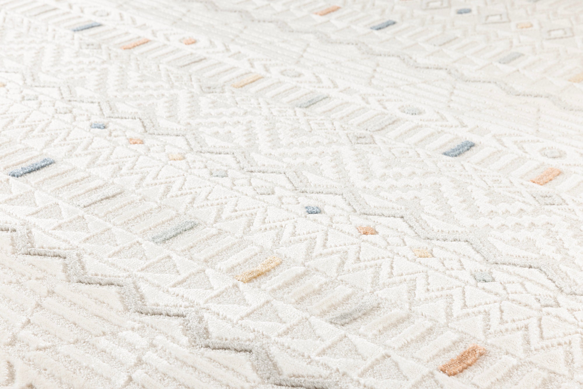 Maya 944 Renkli İskandinav Yumuşak Geometrik Kesme Halı