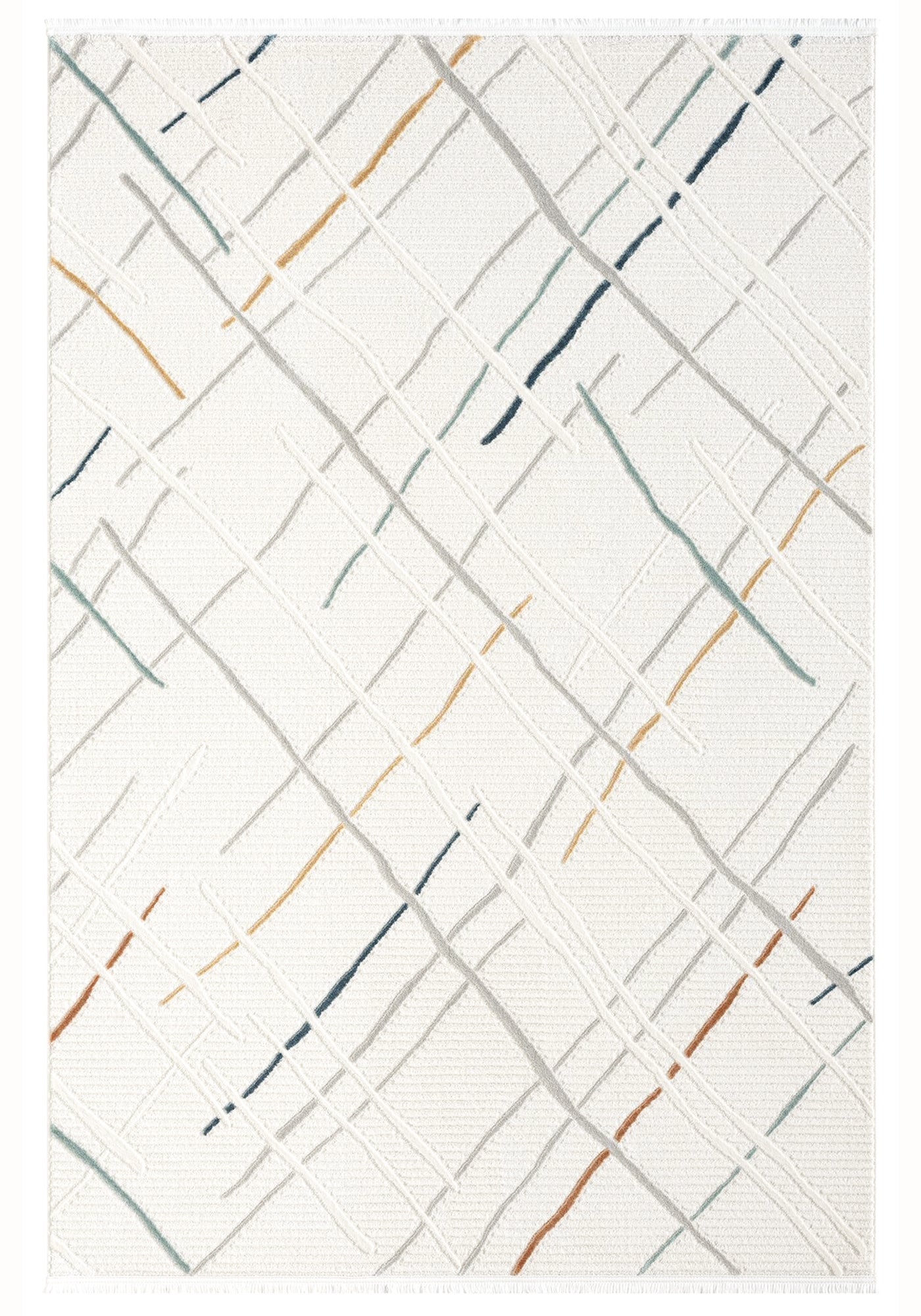 Maya 945 Renkli İskandinav Yumuşak Geometrik Kesme Halı