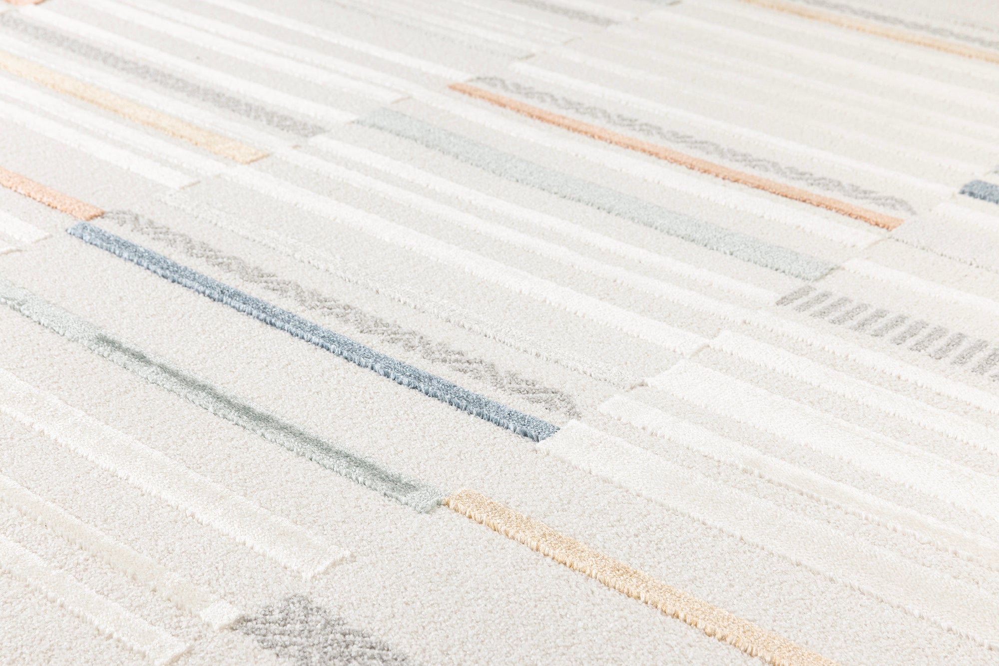 Maya 946 Renkli İskandinav Yumuşak Geometrik Kesme Halı