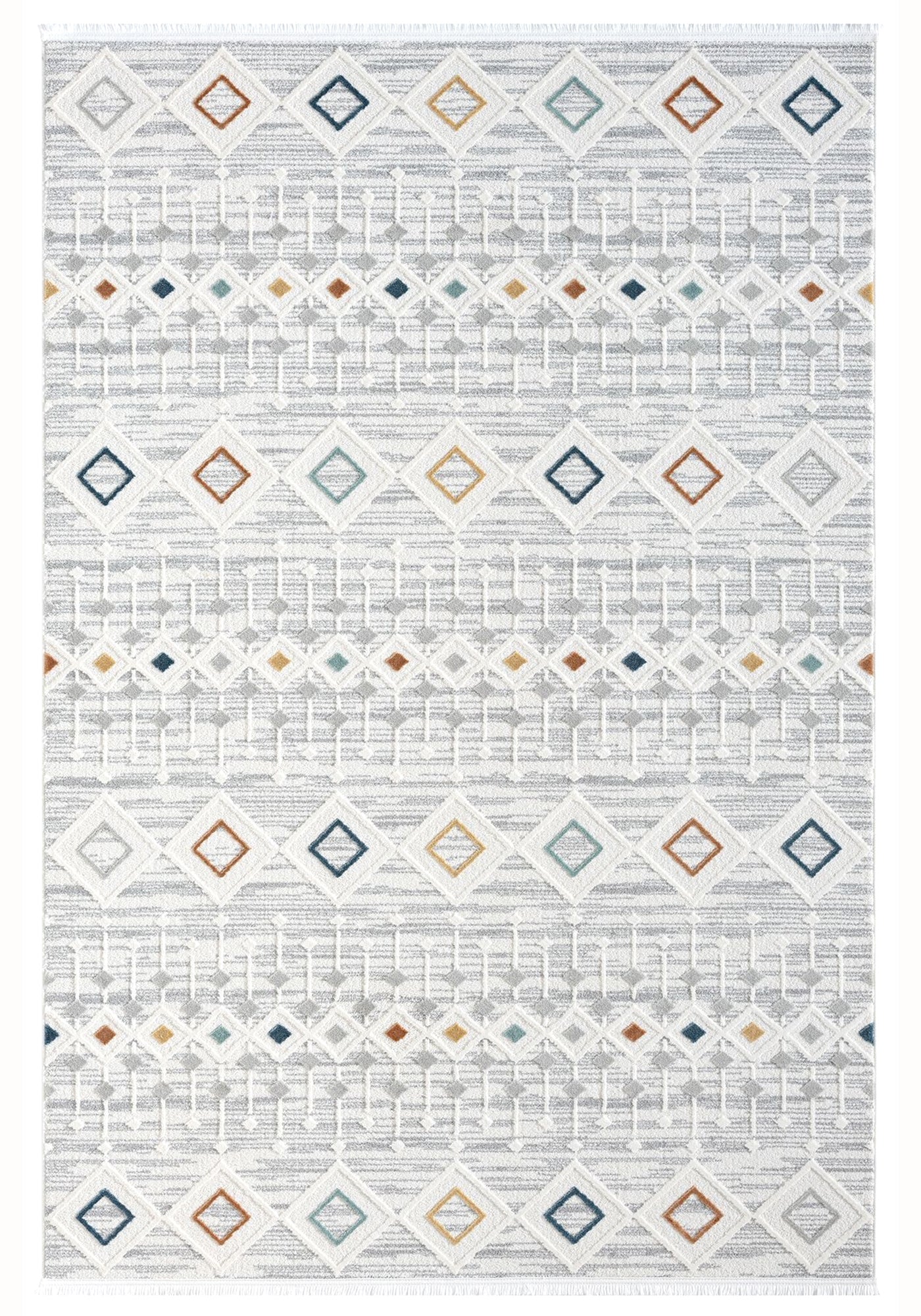 Maya 947 Renkli İskandinav Yumuşak Geometrik Kesme Halı