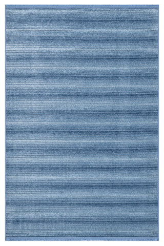 Elya 621 Mavi Makinede Yıkanabilir Kaymaz Taban Kilim Halı