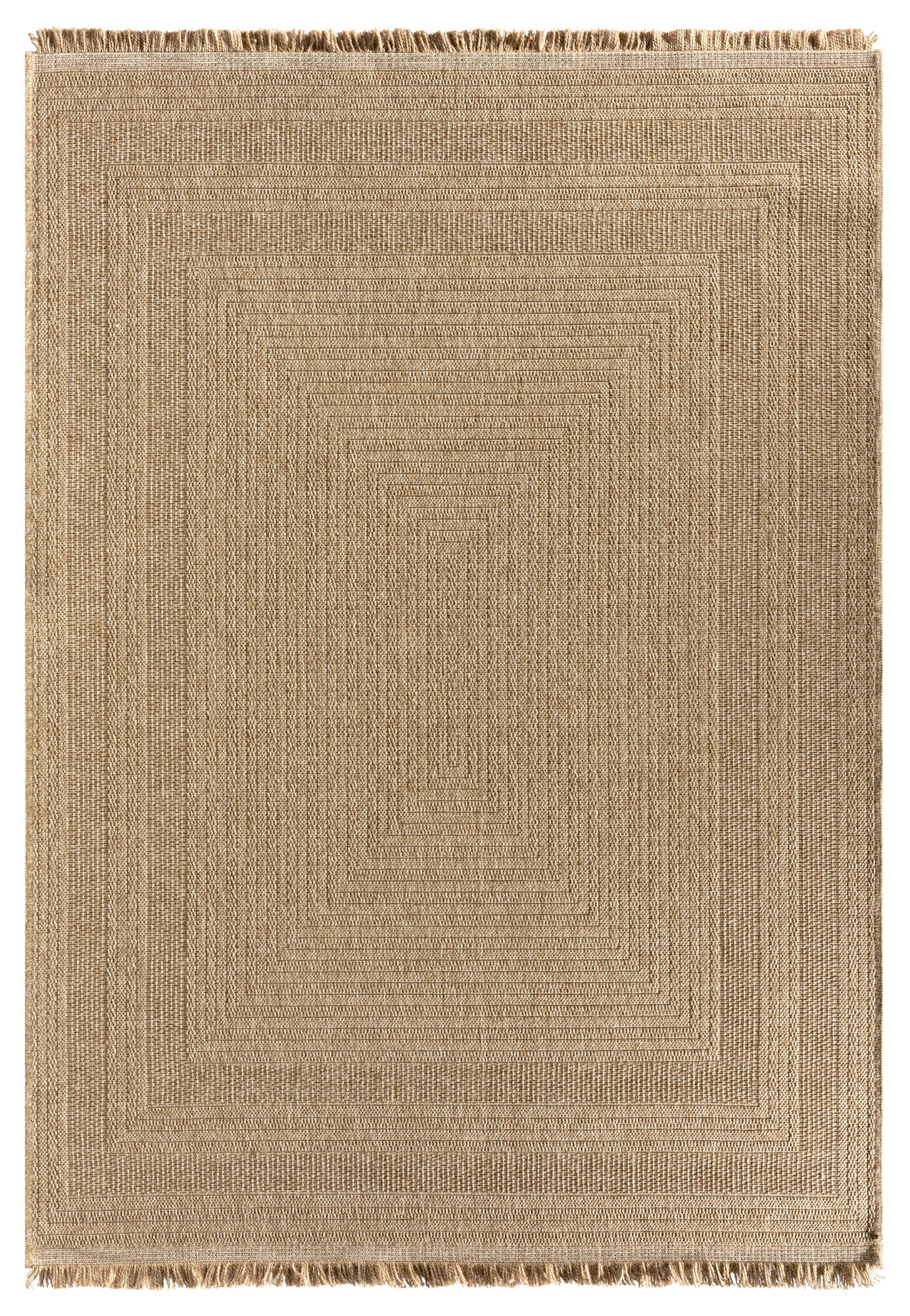 Giza 717 Bej Hasır Dokulu Modern Sisal Halı