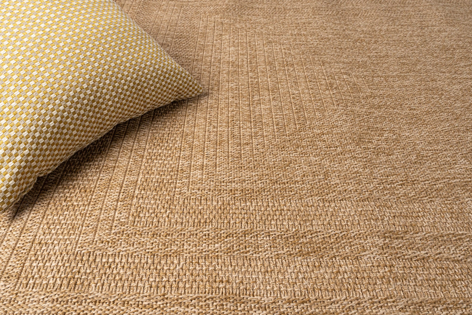 Giza 717 Bej Hasır Dokulu Modern Sisal Halı