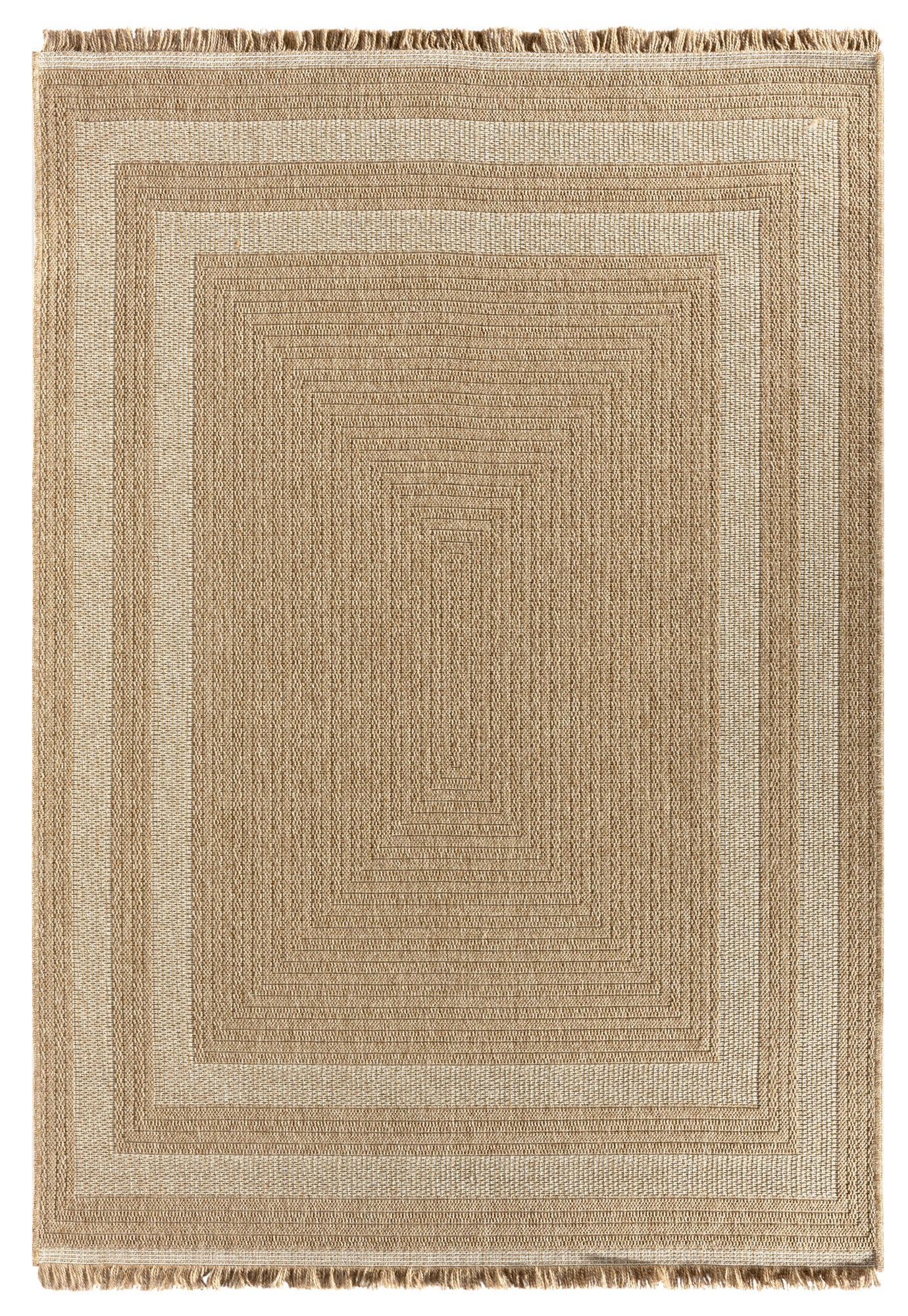 Giza 717 Beyaz Hasır Dokulu Modern Sisal Halı