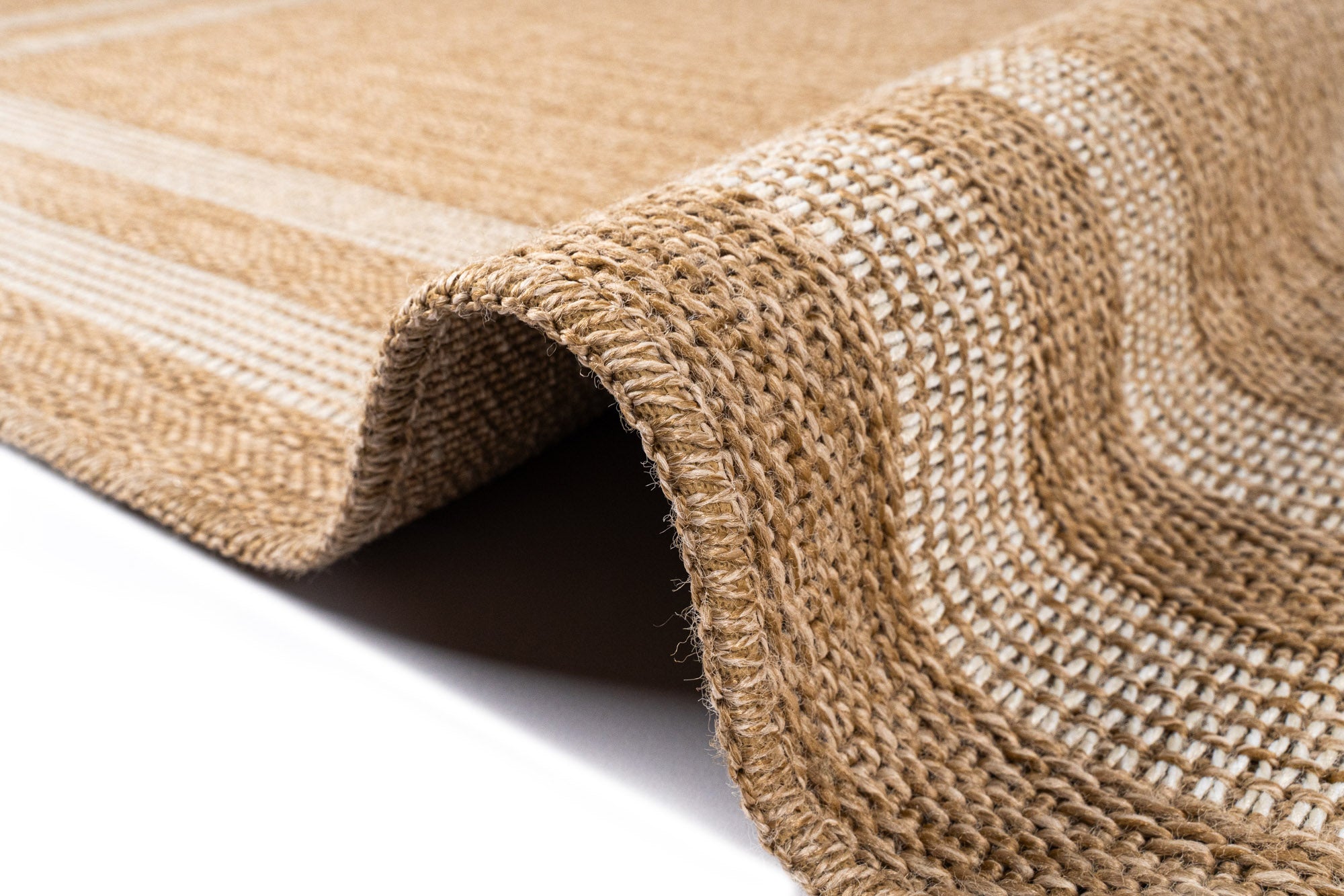 Giza 717 Beyaz Hasır Dokulu Modern Sisal Halı