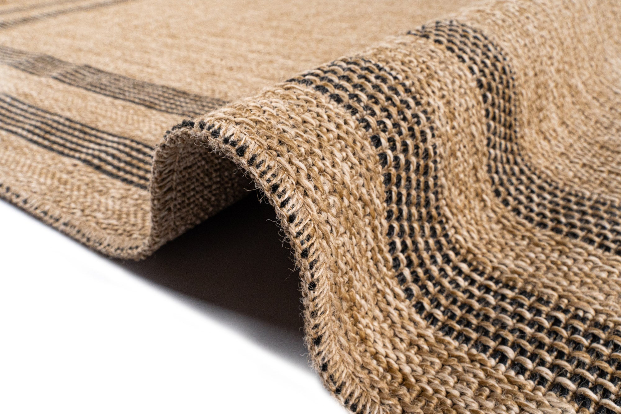 Giza 717 Siyah Hasır Dokulu Modern Sisal Halı