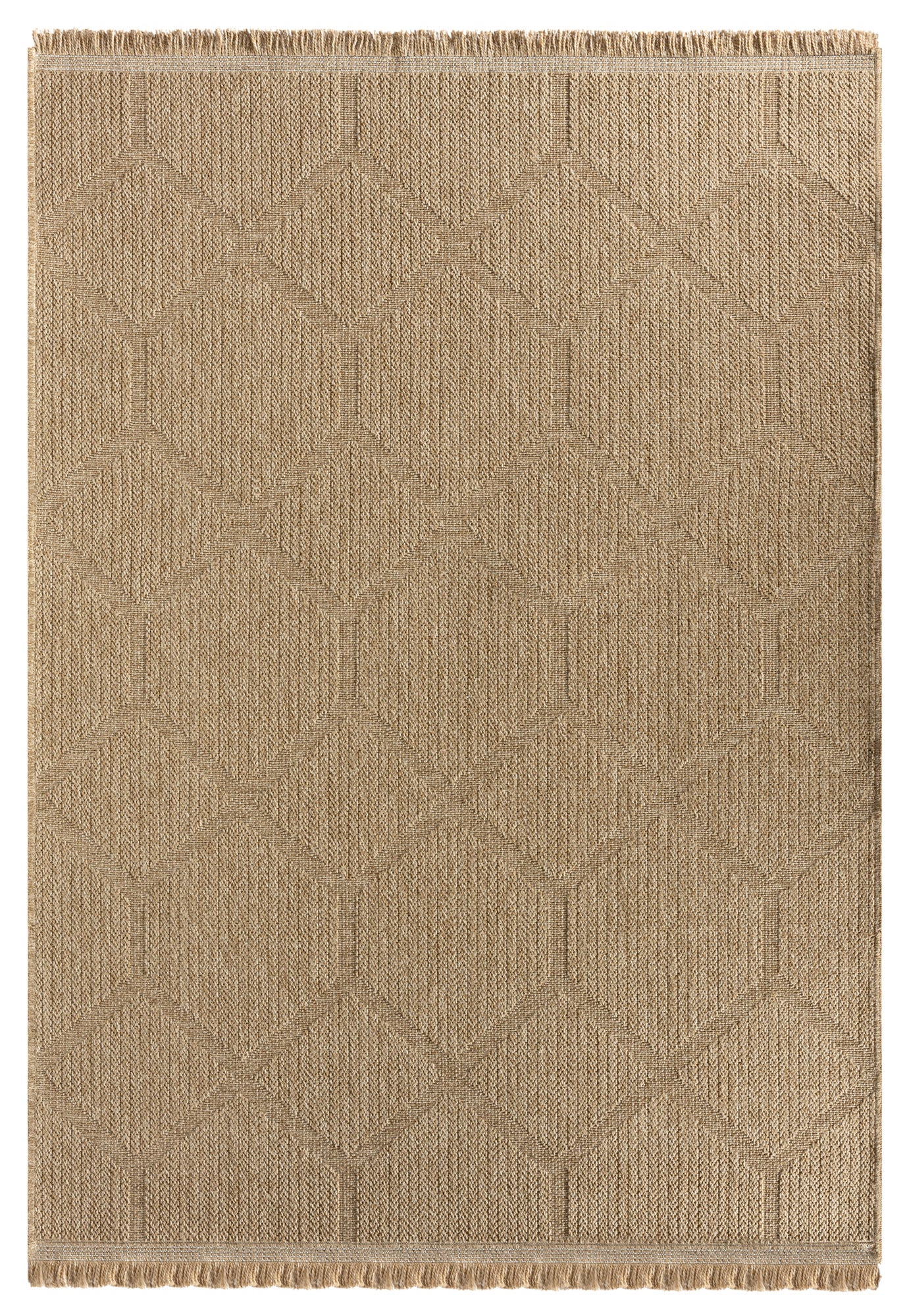 Giza 718 Bej Hasır Dokulu Sisal Kesme Halı