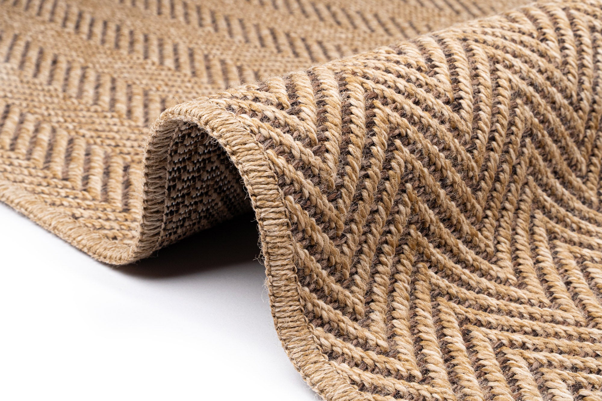 Giza 720 Kahve Hasır Dokulu Sisal Kesme Halı