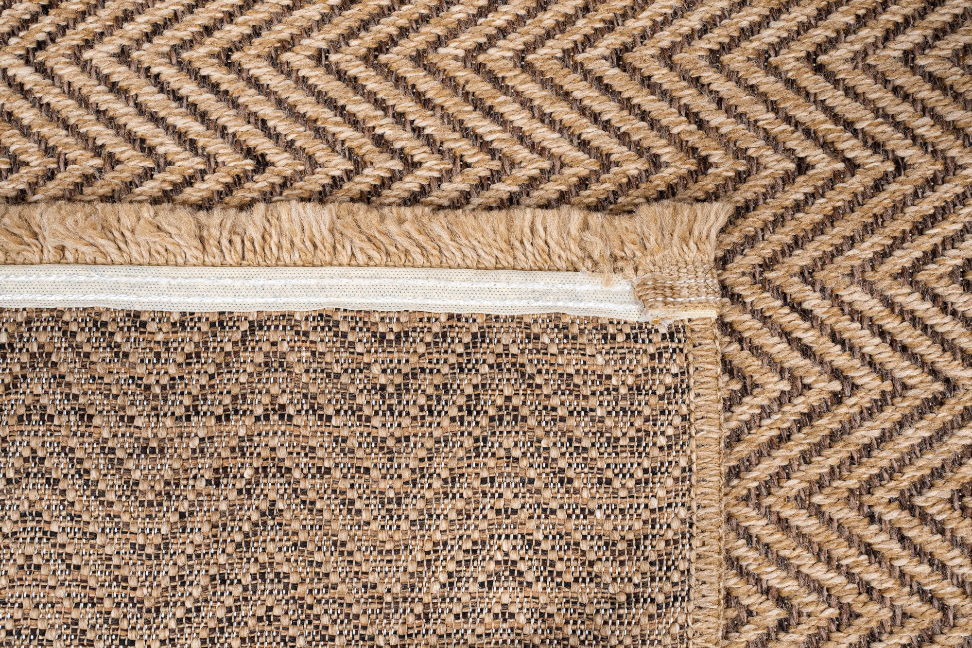 Giza 720 Kahve Hasır Dokulu Sisal Kesme Halı