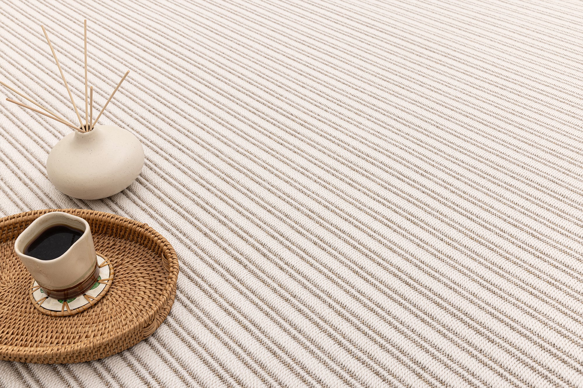 Giza 725 Krem Hasır Dokulu Modern Sisal Kesme Halı