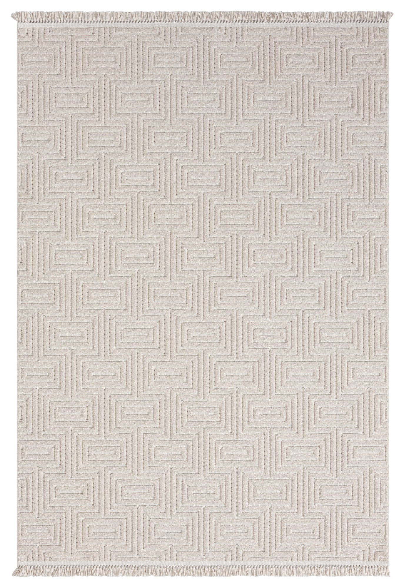 Lizbon 844 Bej Modern Kesme Salon Halısı