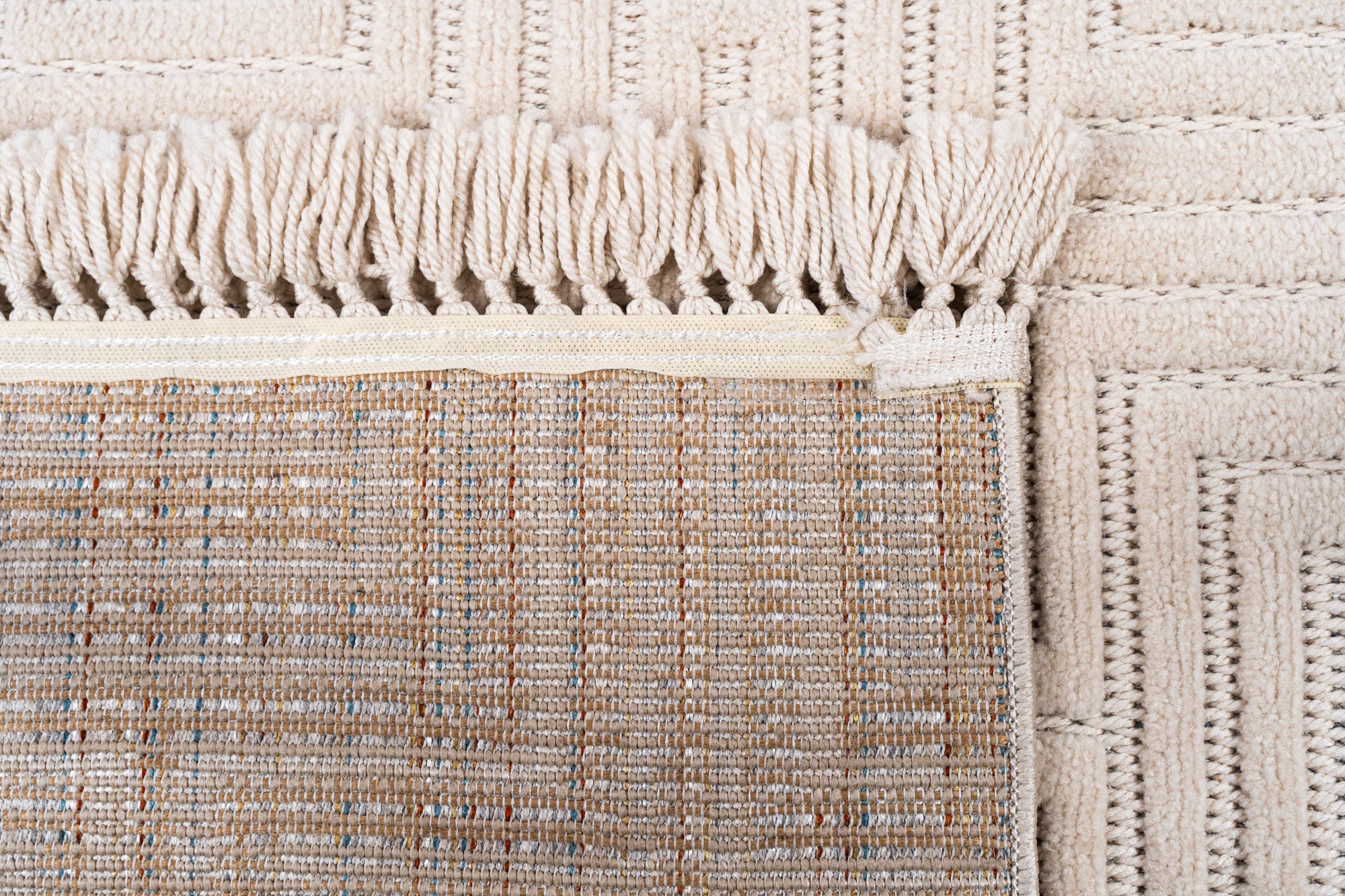 Lizbon 844 Bej Modern Kesme Salon Halısı