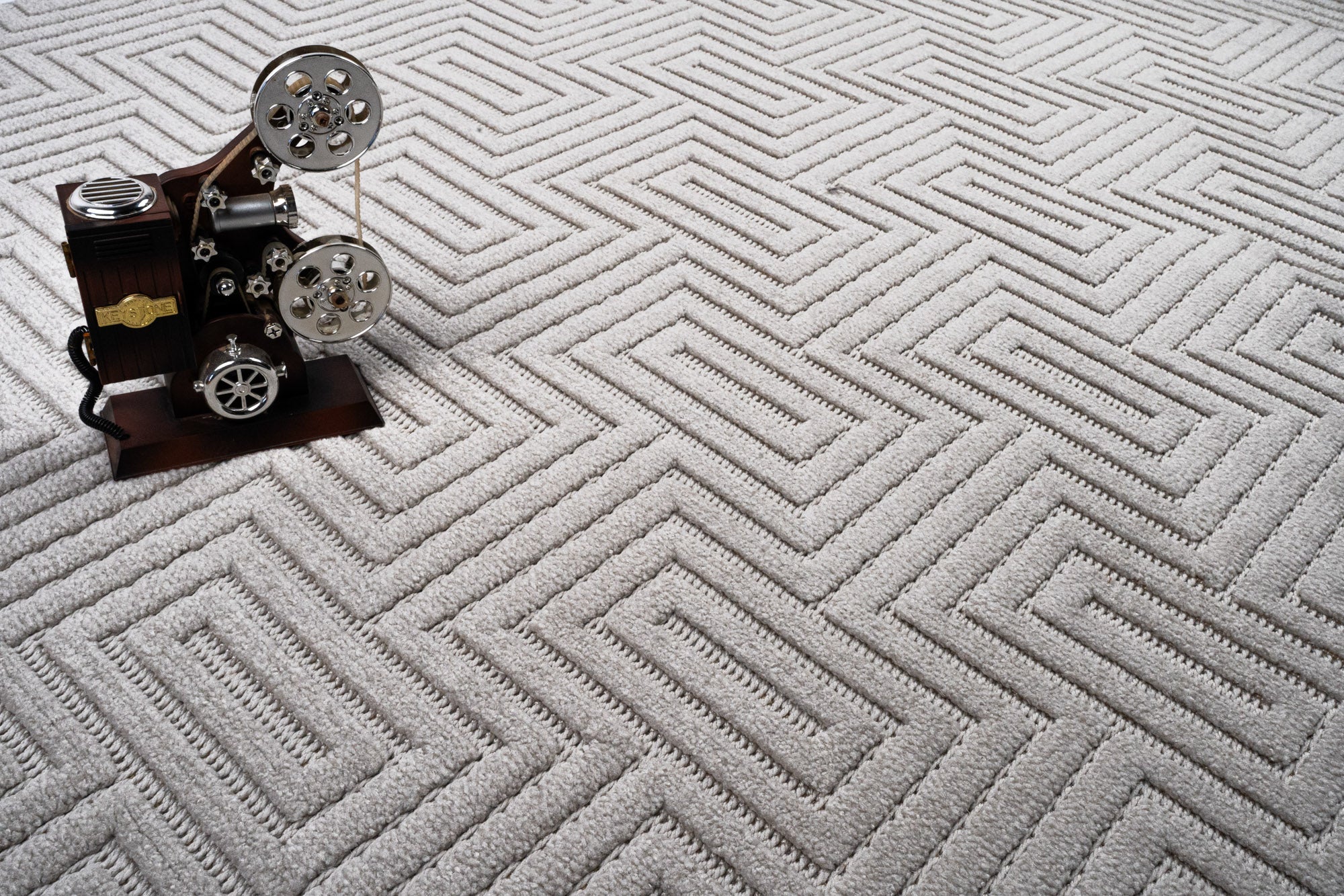 Lizbon 844 Gri Modern Kesme Salon Halısı