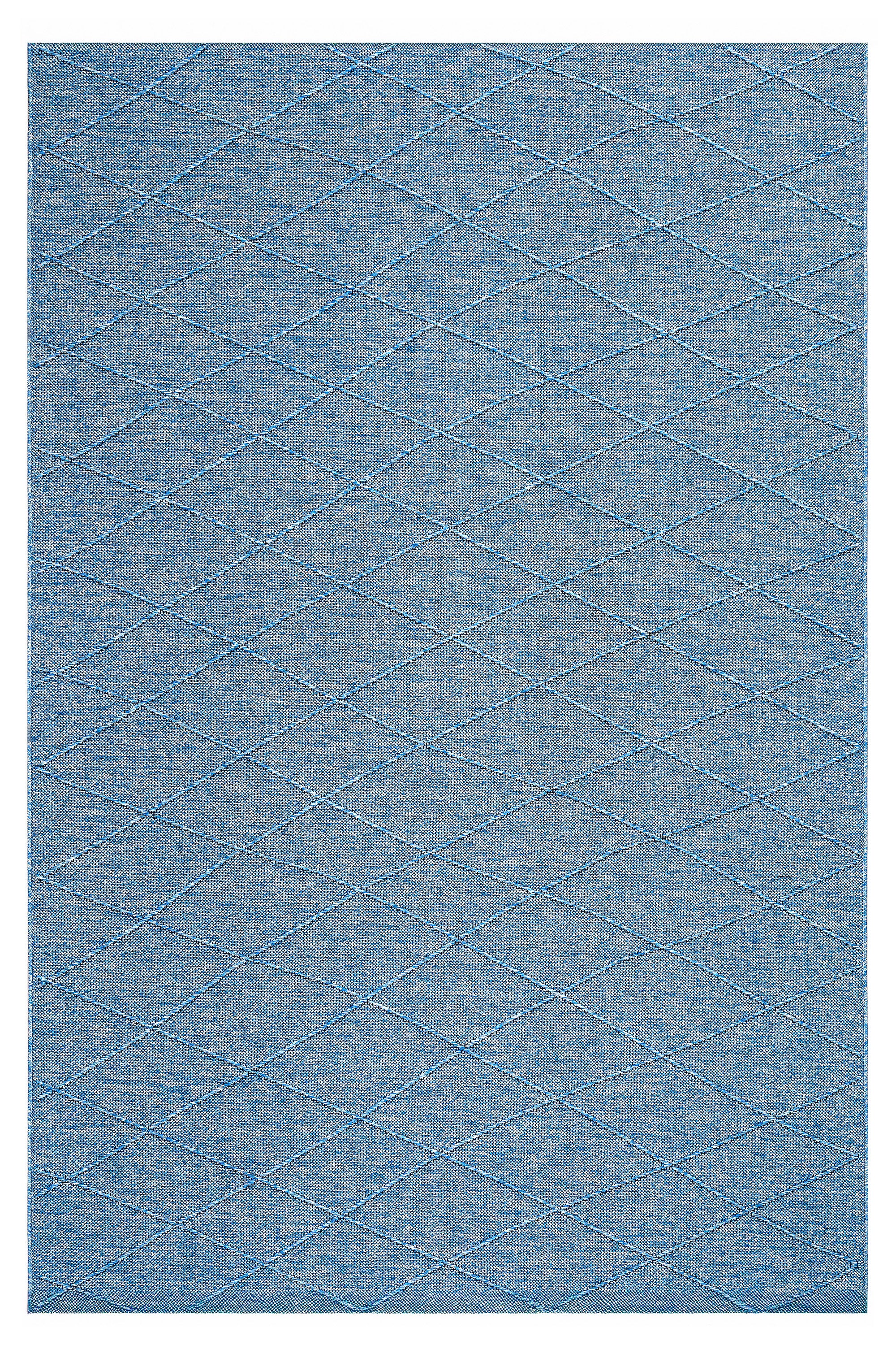 Mila 421 Mavi Makinede Yıkanabilir Kaymaz Taban Kilim Halı