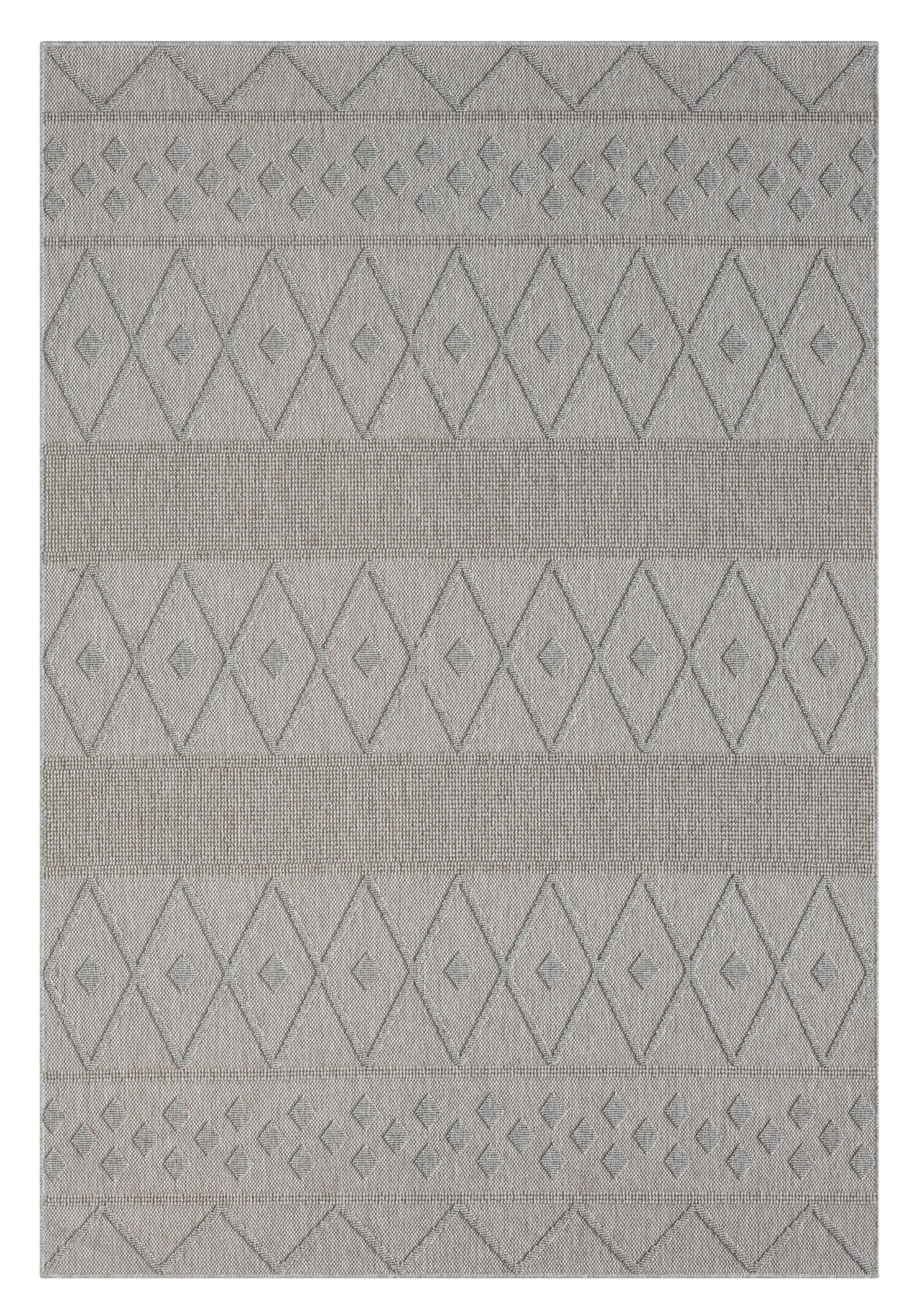 Nepal 422 Gri Modern Sisal Kesme Halı