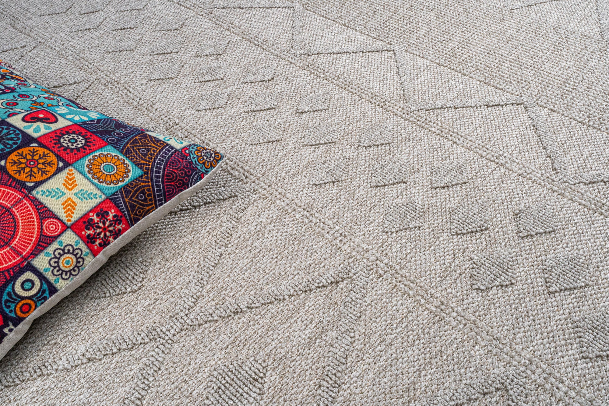 Nepal 422 Gri Modern Sisal Kesme Halı