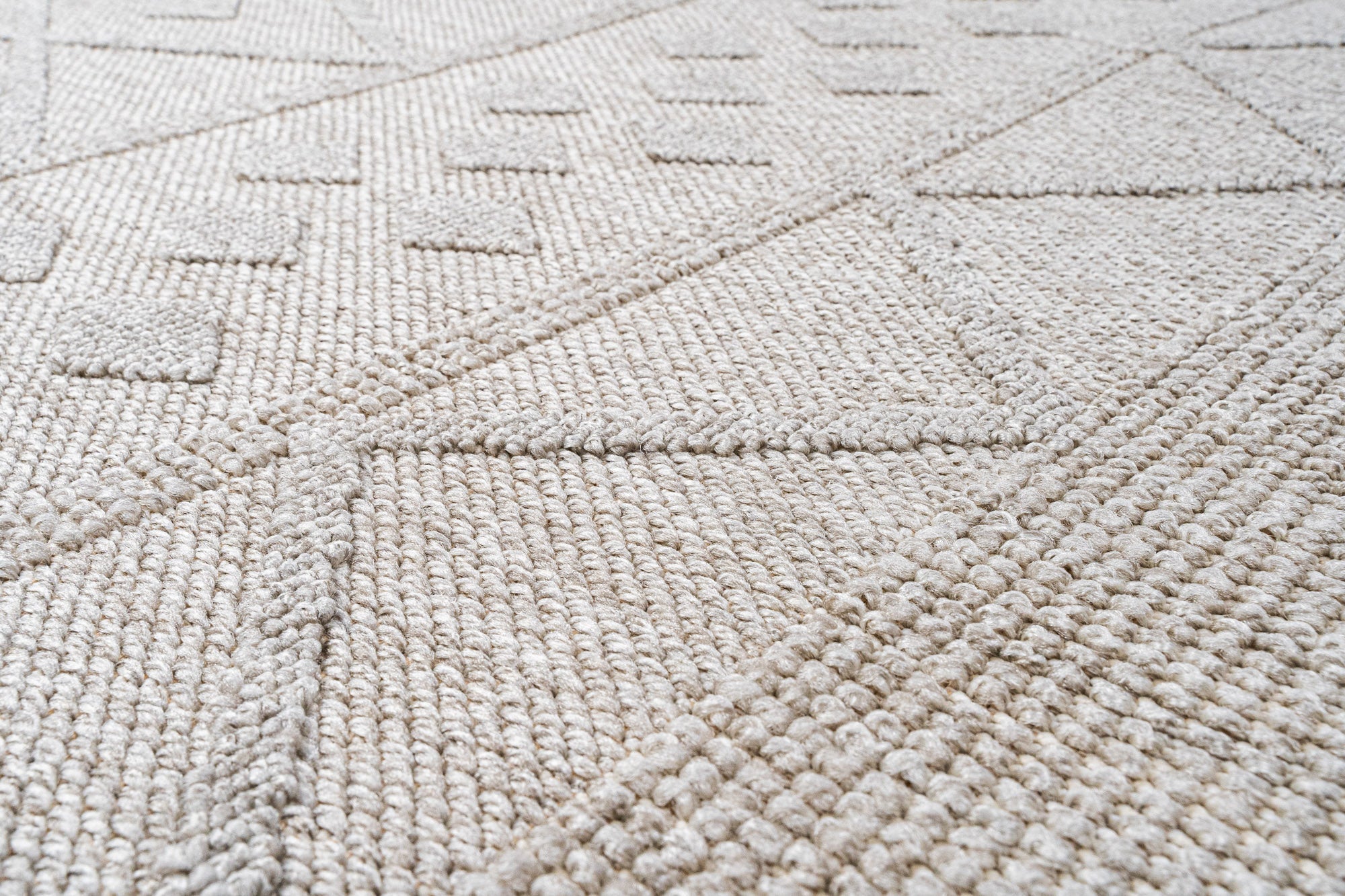 Nepal 422 Gri Modern Sisal Kesme Halı