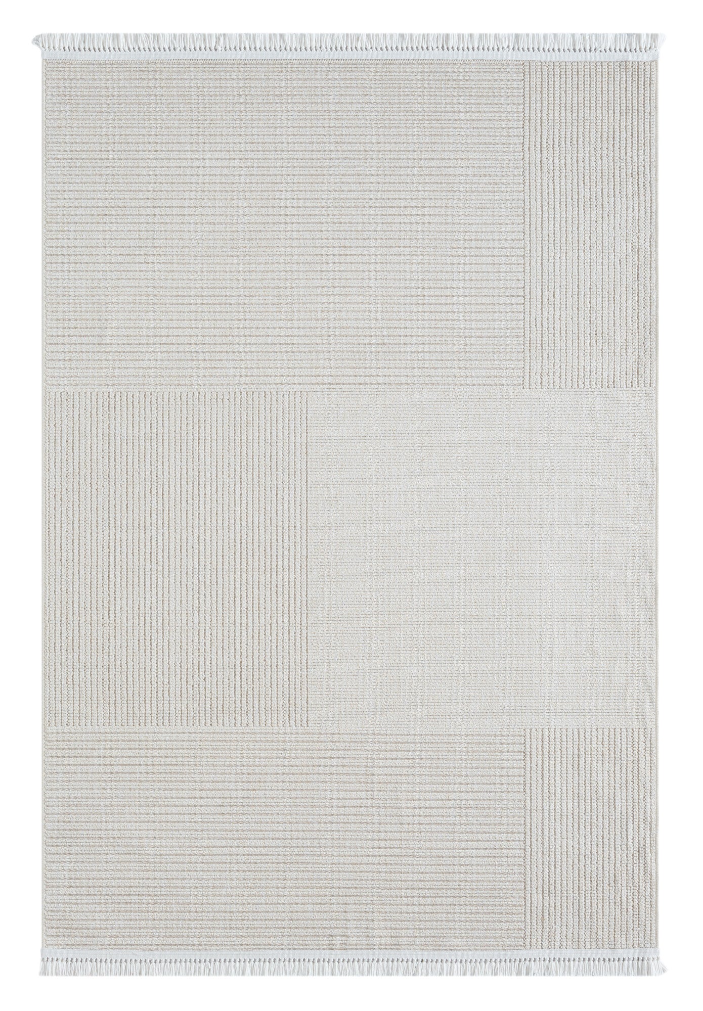 Nepal 424 Krem Modern Sisal Kesme Halı