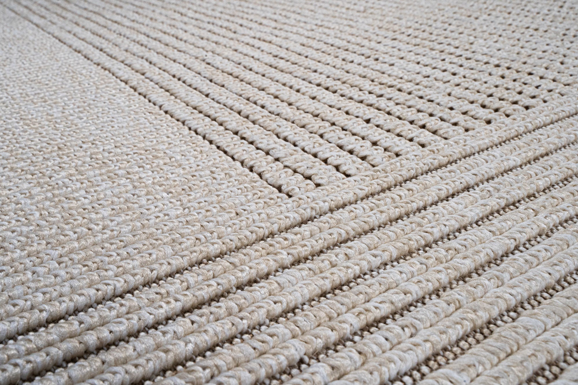 Nepal 424 Krem Modern Sisal Kesme Halı
